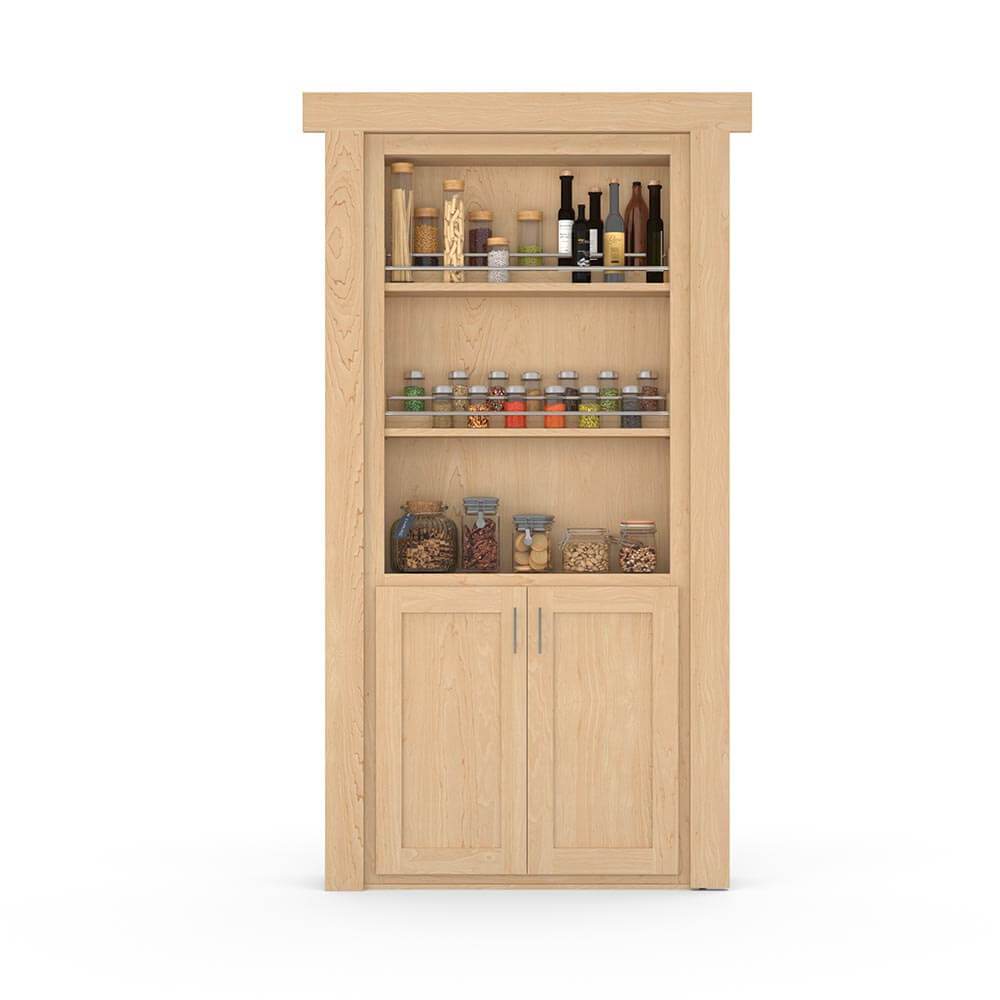 Hidden Flush Mount Maple Spice Rack Door by Murphy Door