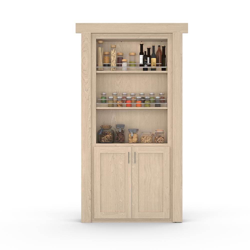 Hidden Flush Mount Maple Spice Rack Door by Murphy Door