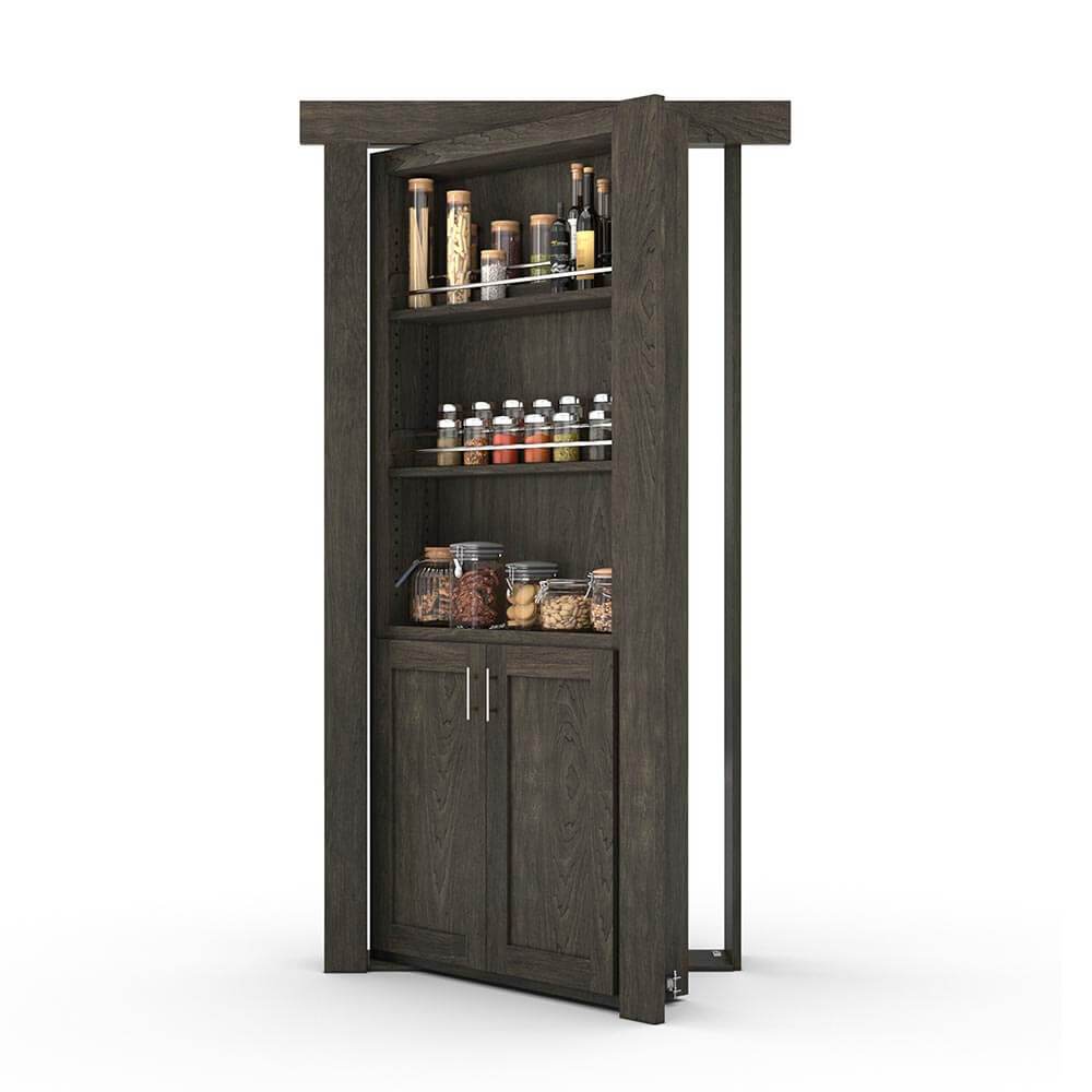 Hidden Flush Mount Maple Spice Rack Door by Murphy Door