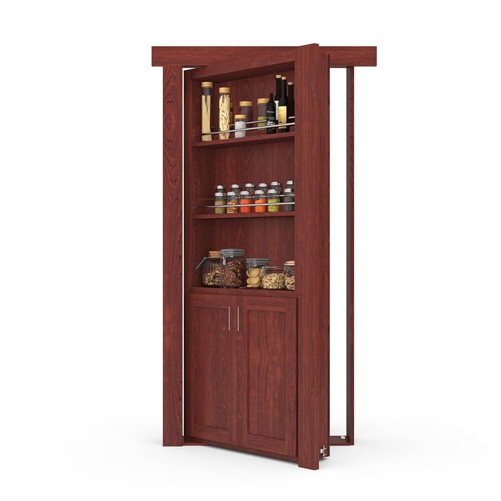Hidden Flush Mount Maple Spice Rack Door by Murphy Door