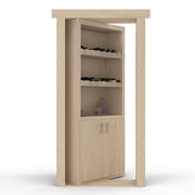 Hidden Flush Mount Maple Wine Rack Door by Murphy Door