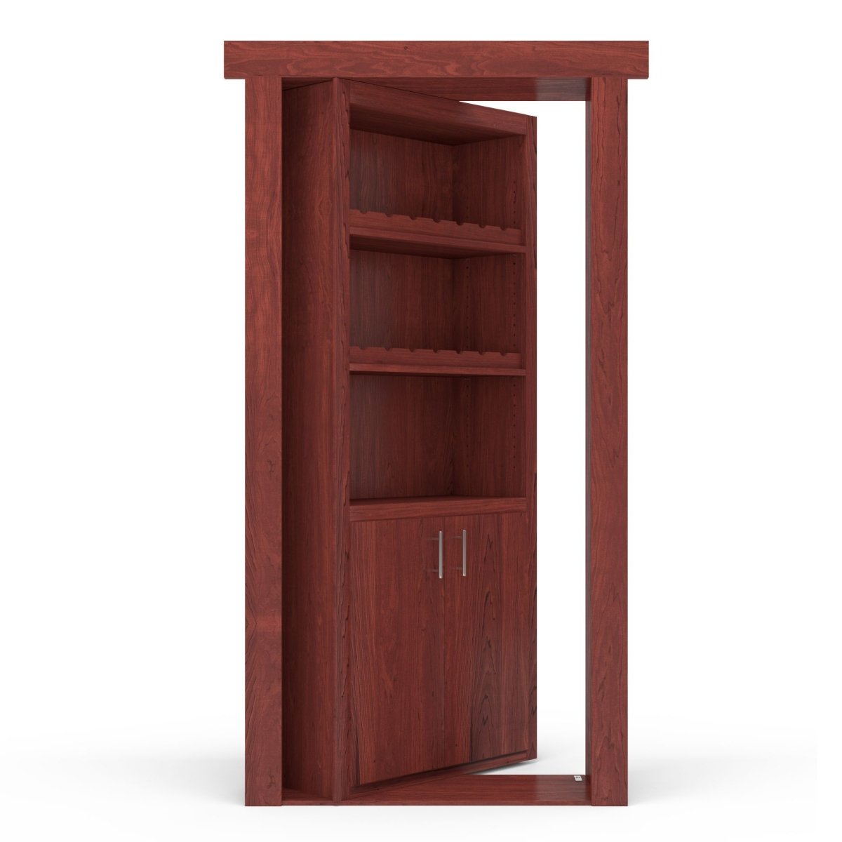 Hidden Flush Mount Maple Wine Rack Door by Murphy Door