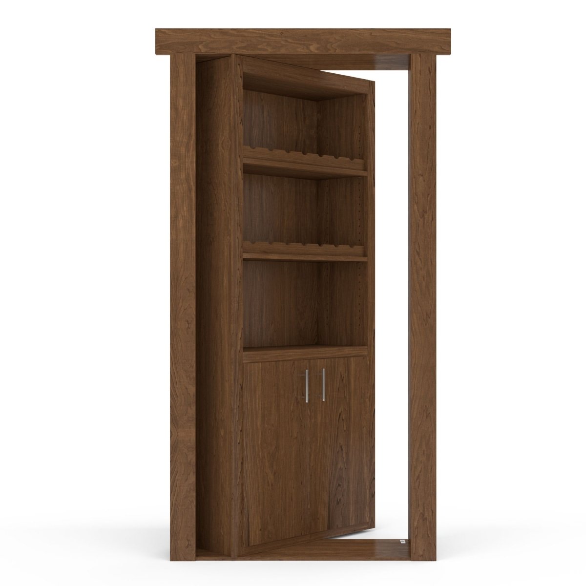 Hidden Flush Mount Maple Wine Rack Door by Murphy Door