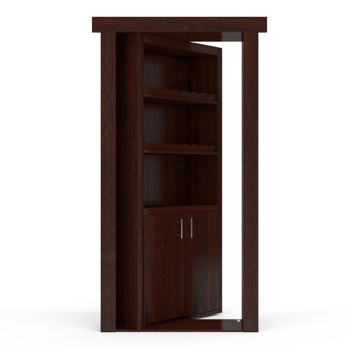 Hidden Flush Mount Maple Wine Rack Door by Murphy Door