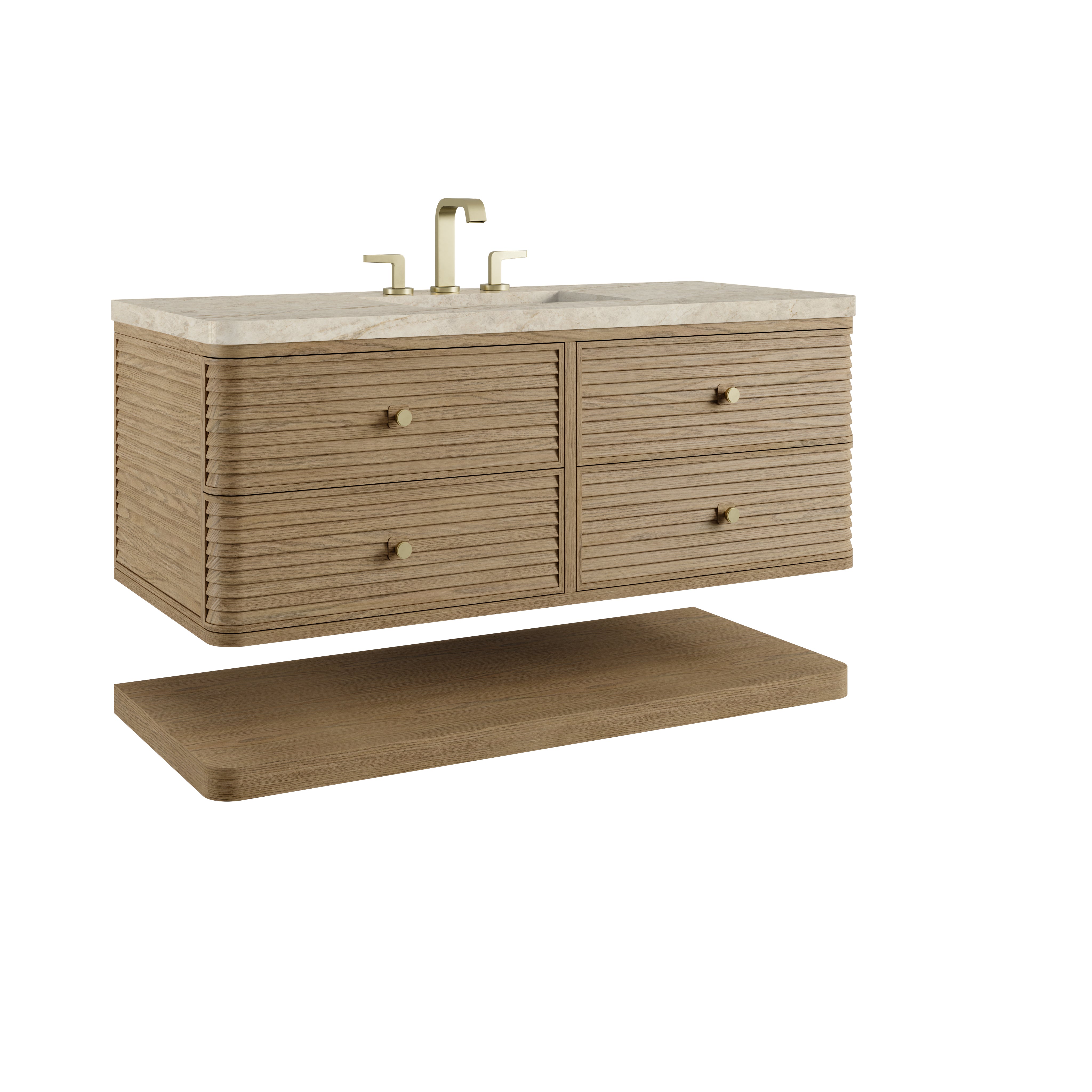 James Martin Allamari 48" Single Vanity in Dune Mist with 3cm Countertop