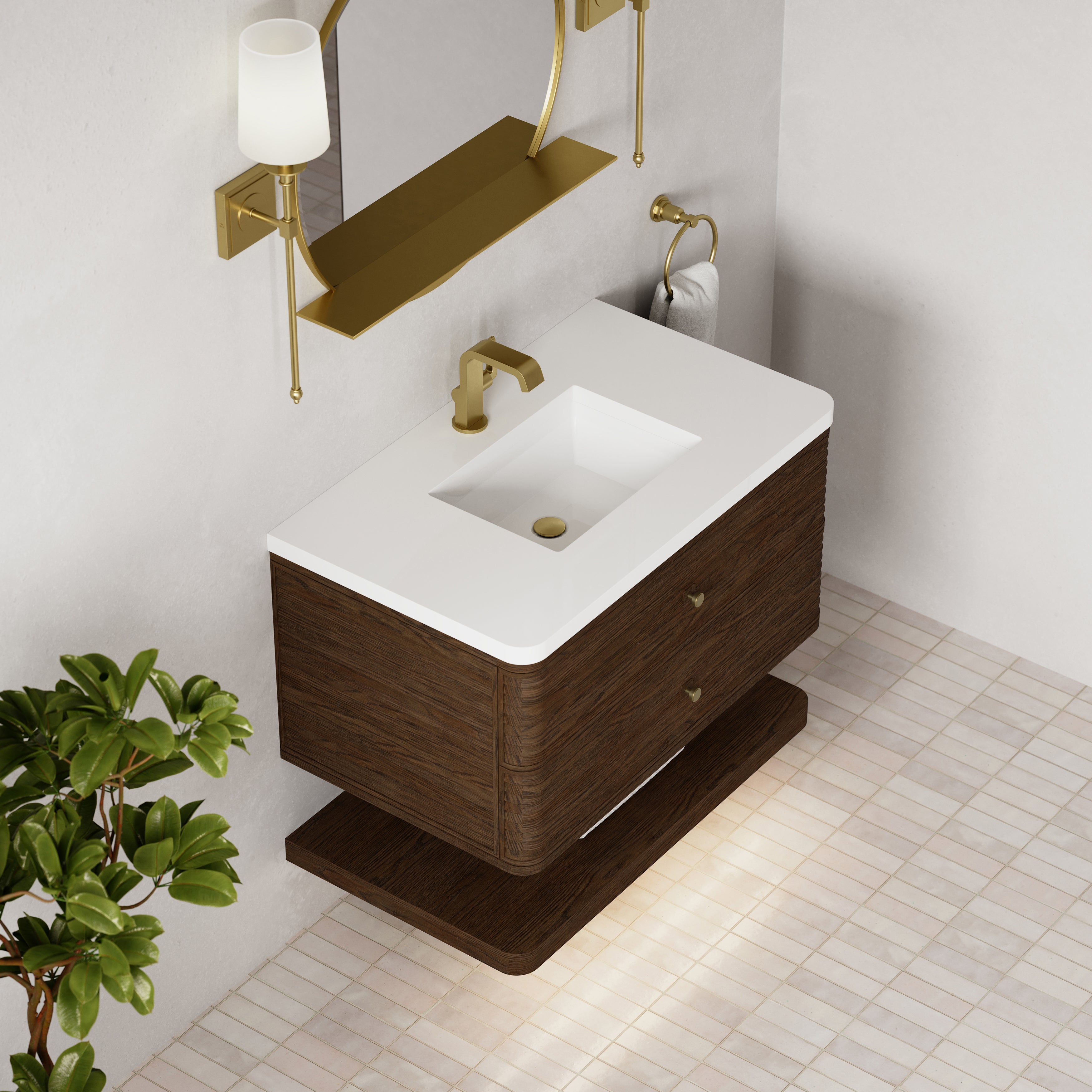 James Martin Allamari 36" Single Vanity in Sable with 3cm Countertop
