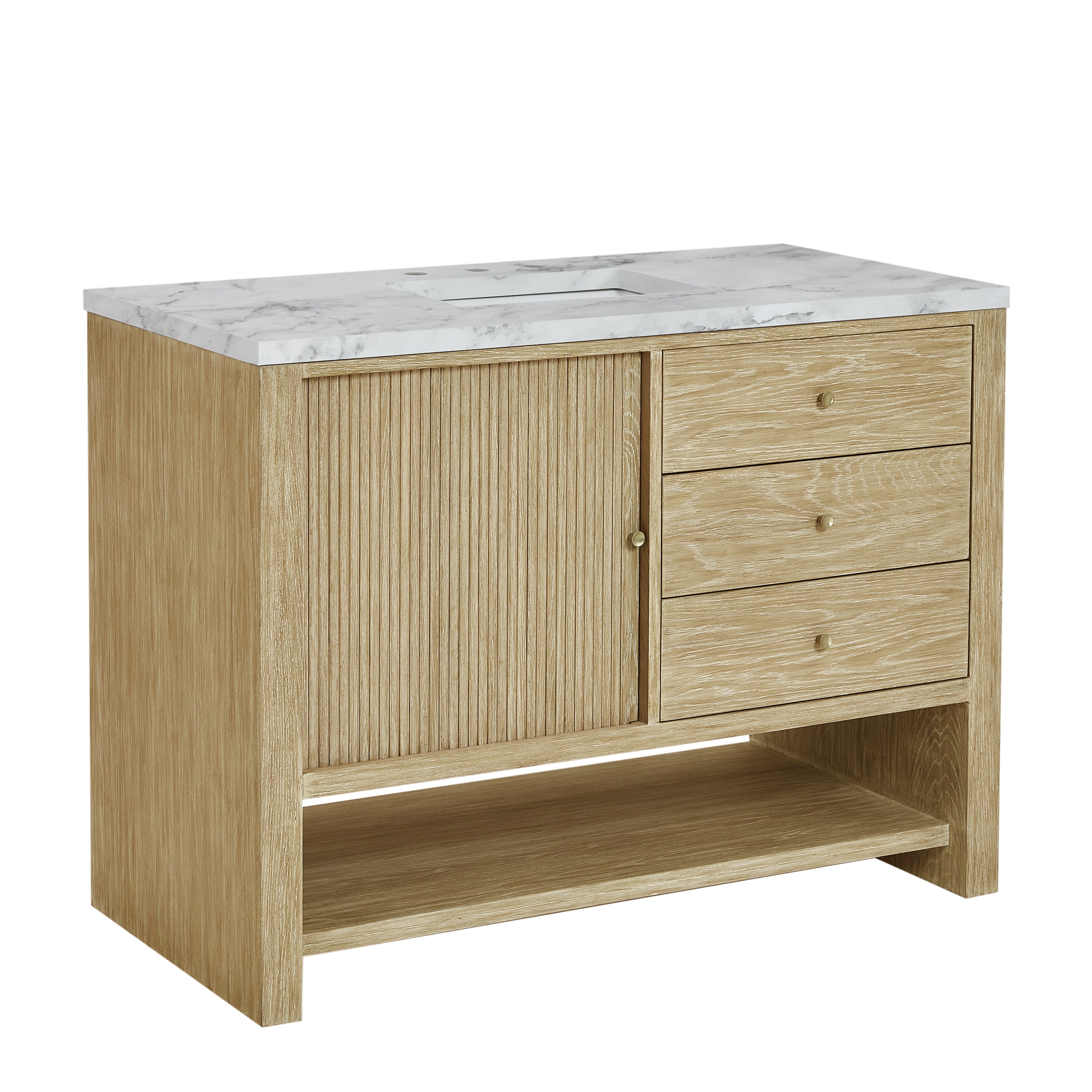 James Martin Marigot 48" Single Vanity in Sunwashed Oak with 3cm Countertop