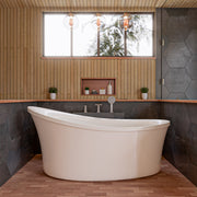 EAGO AM1800  6 ft White Free Standing Air Bubble Bathtub