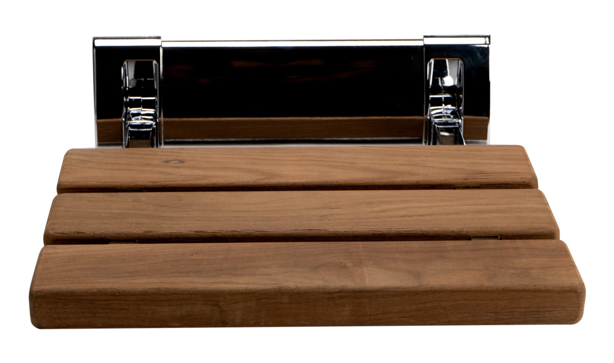 ALFI brand ABS14 14" Folding Teak Wood Wall-Mount Shower Seat Bench