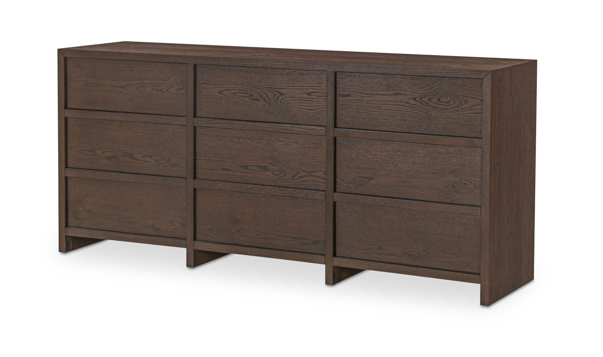 Moes Jenson 9 Drawer Dresser Brown HN-1006
