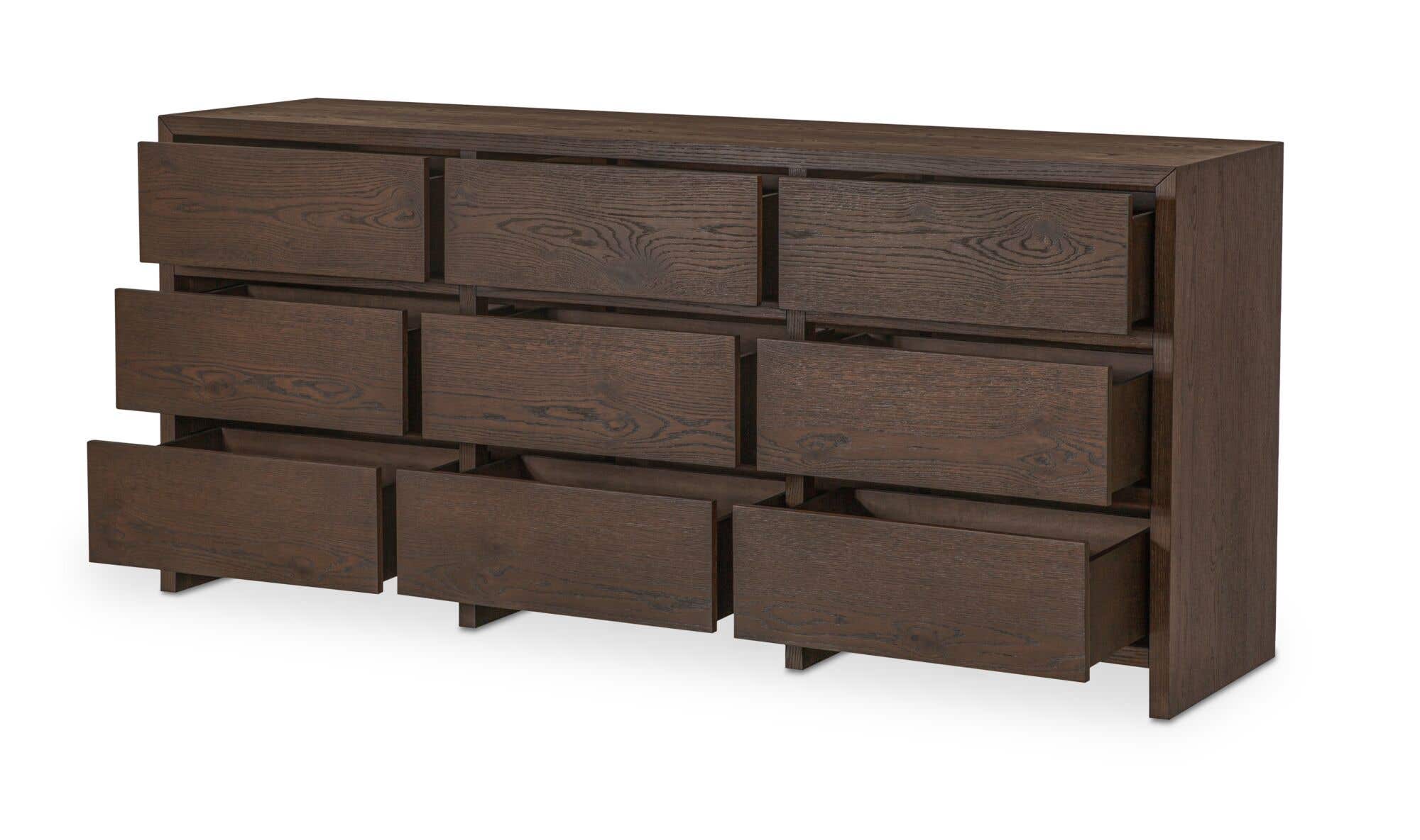 Moes Jenson 9 Drawer Dresser Brown HN-1006