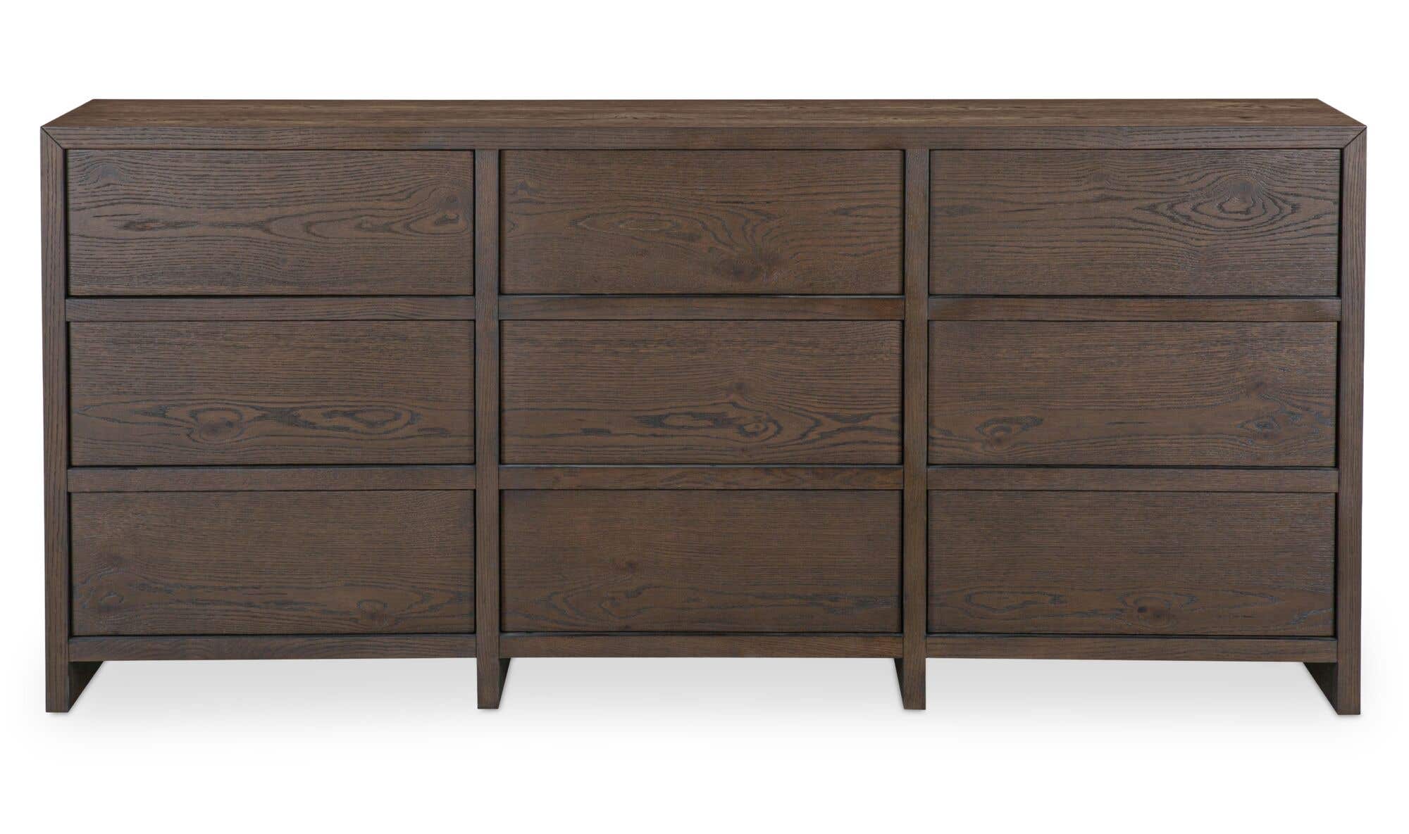 Moes Jenson 9 Drawer Dresser Brown HN-1006