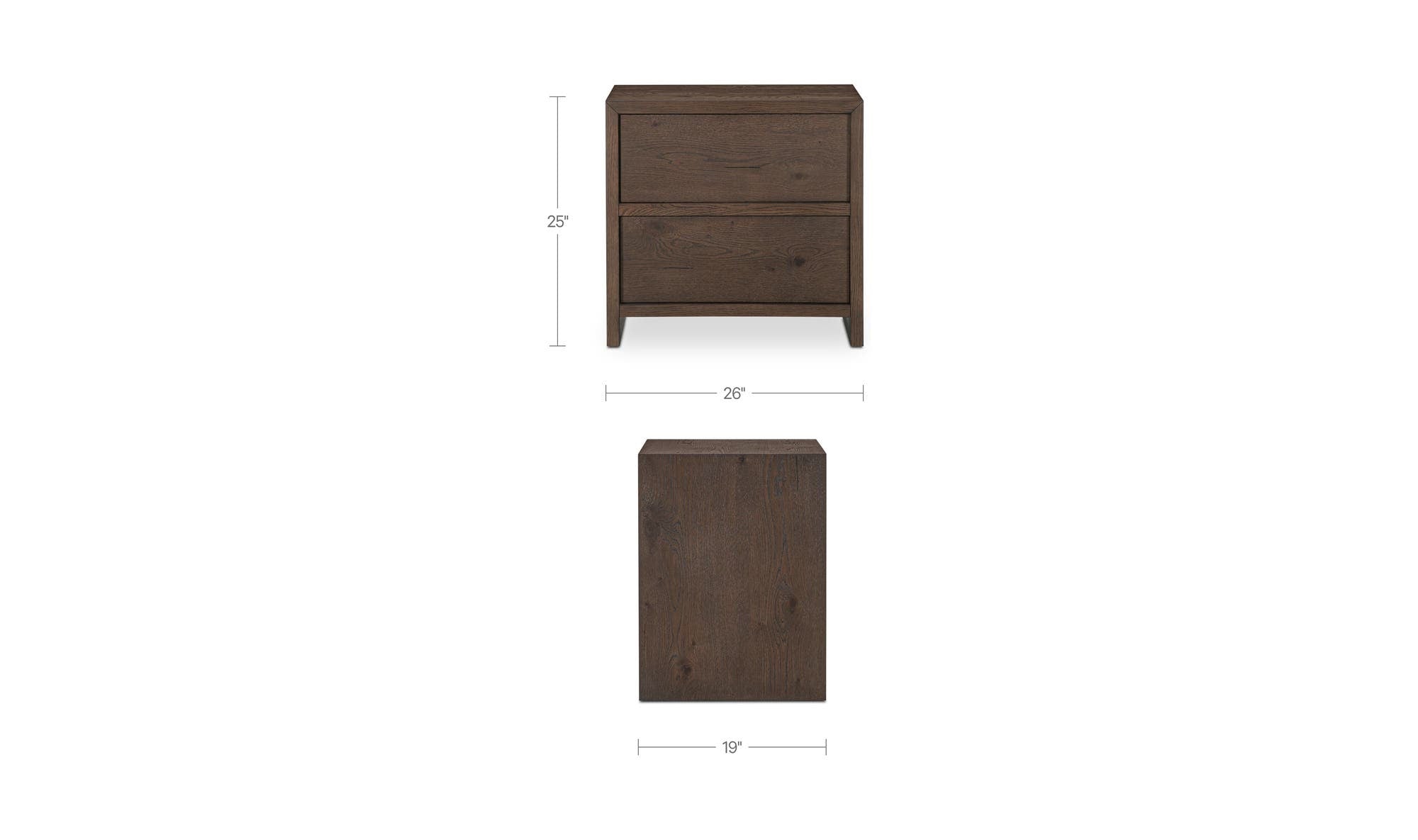 Moes Jenson Nightstand Brown HN-1007