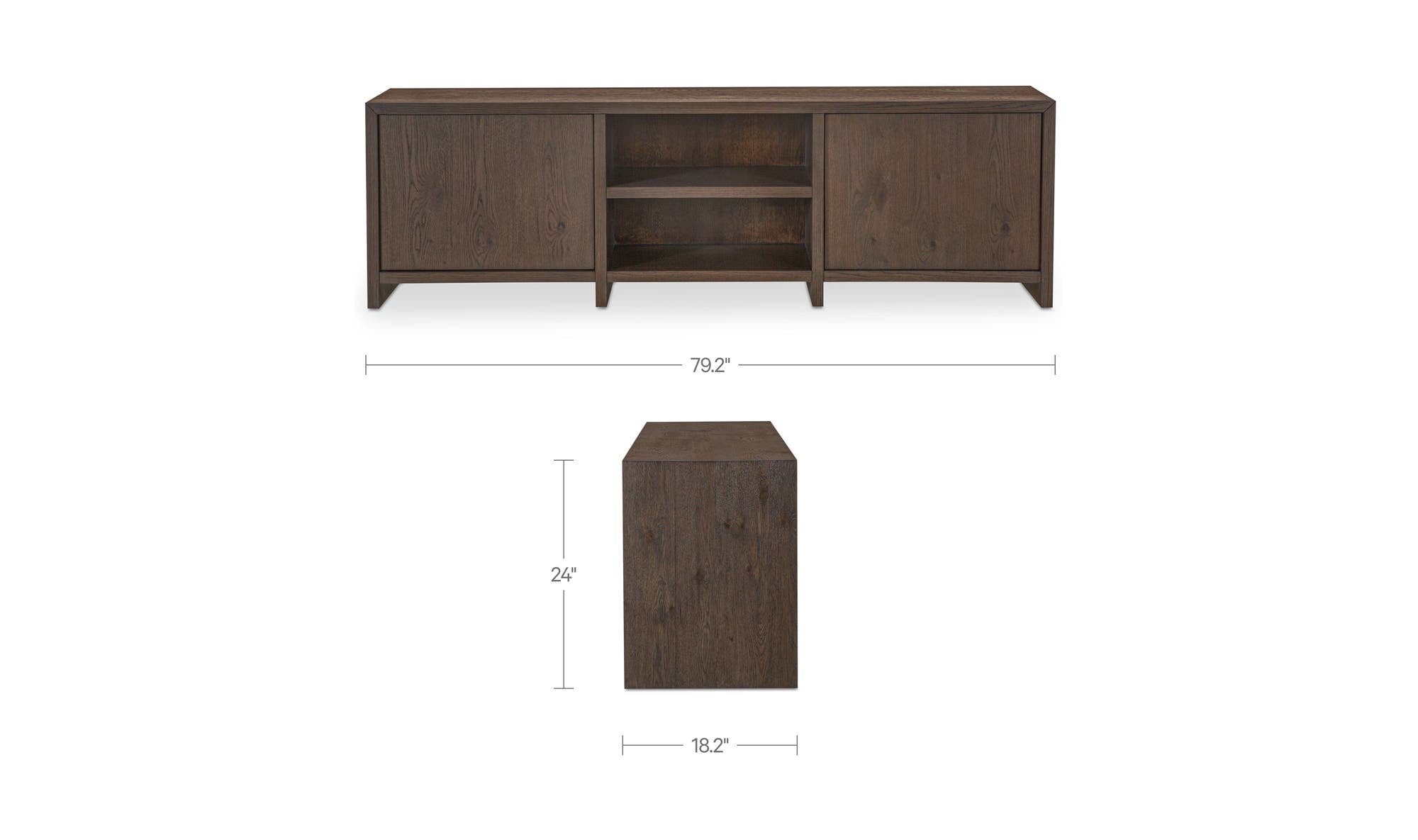 Moes Jenson Media Unit Brown HN-1008