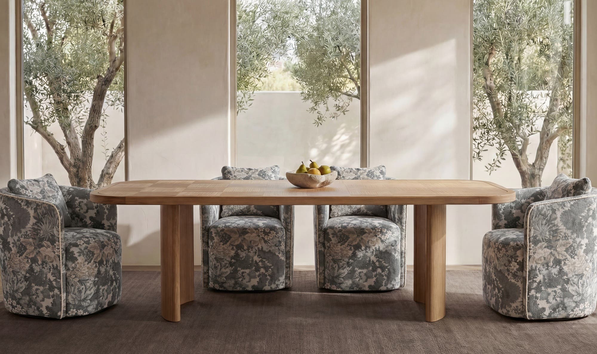 Moes Mallory Dining Table Natural HN-1010
