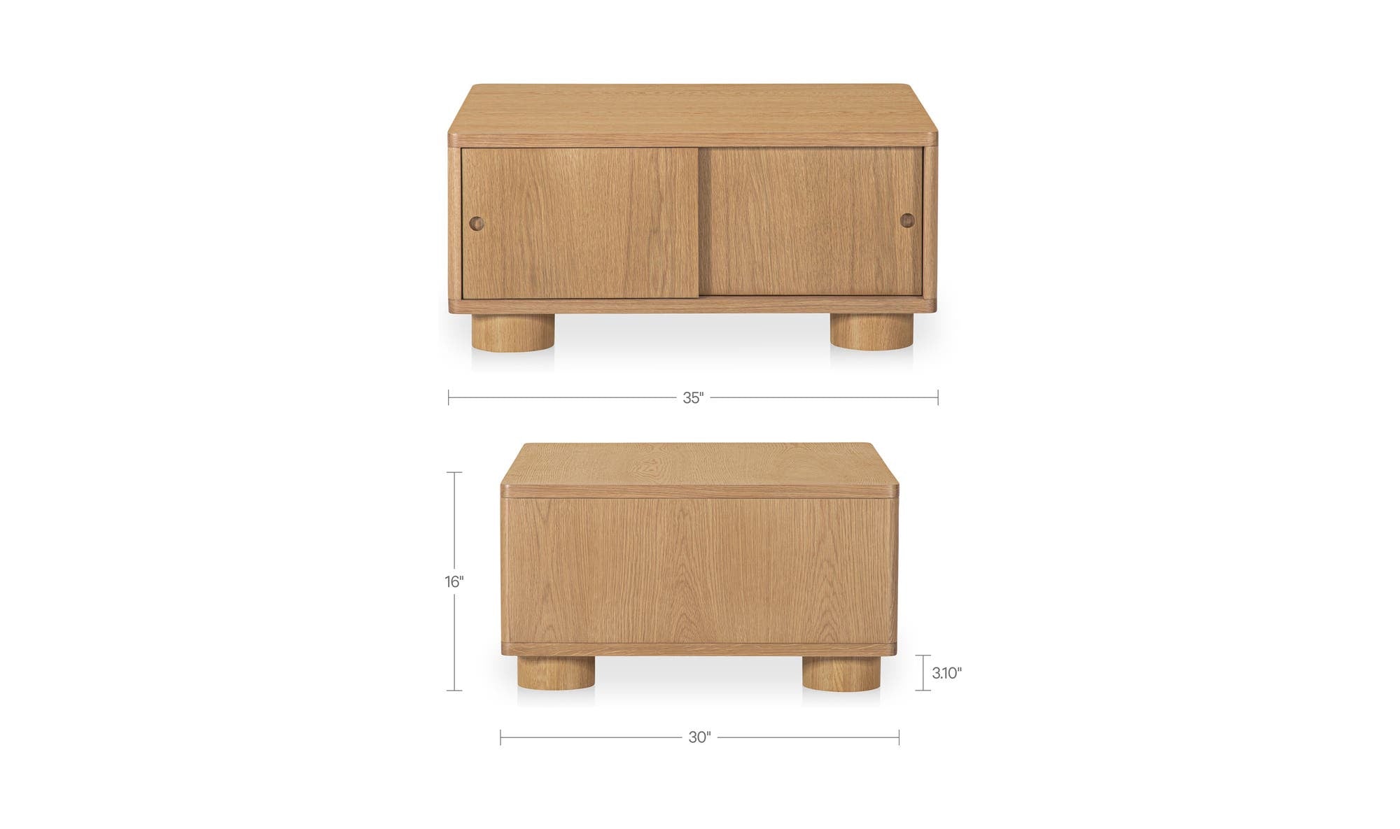 Moes Hobbs Storage Coffee Table Natural HN-1011