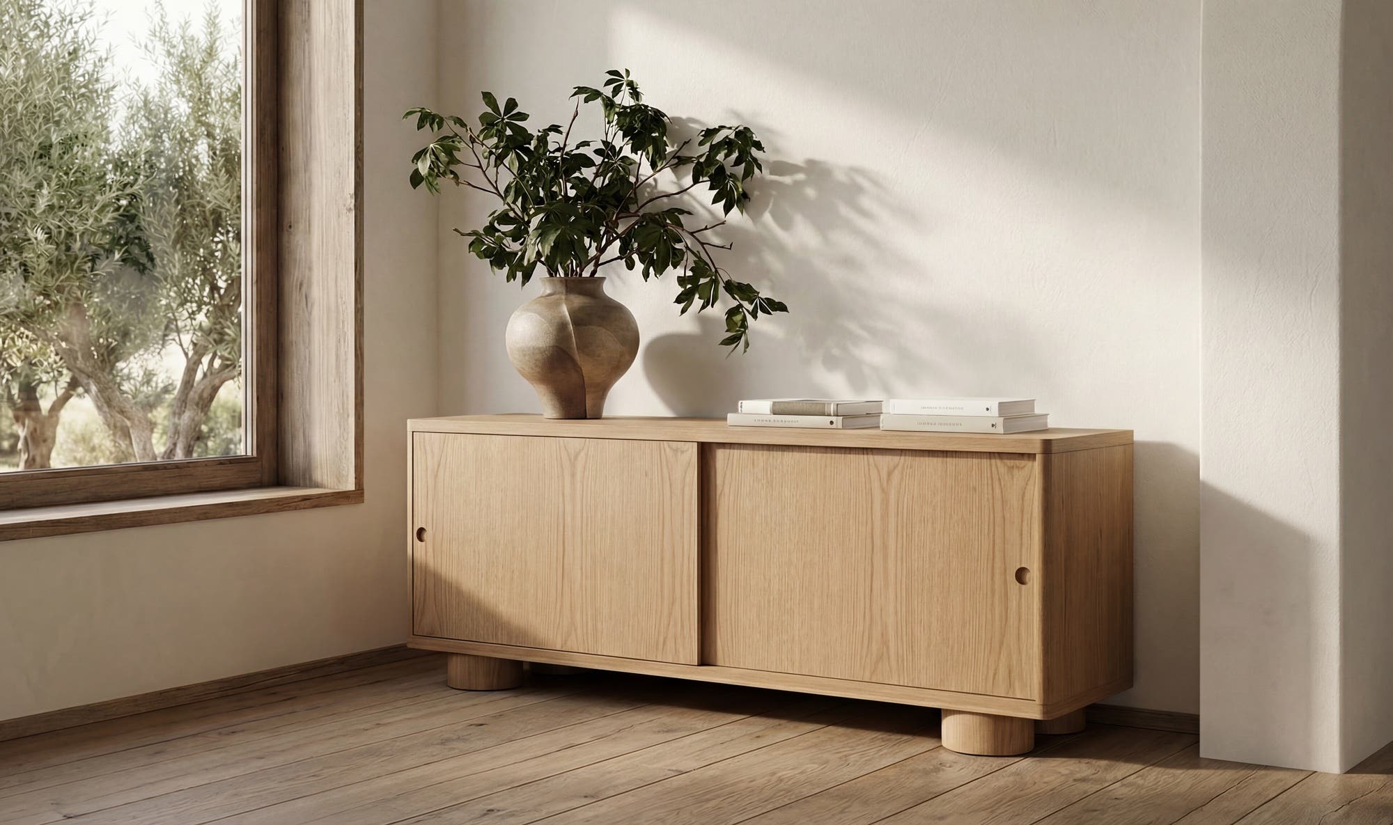 Moes Hobbs Media Unit Natural HN-1012