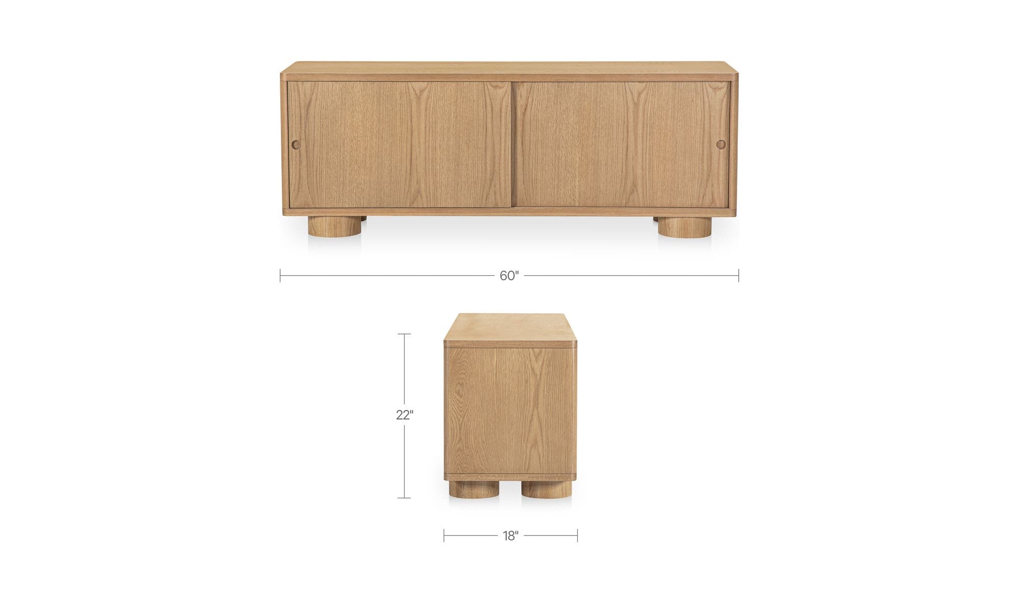 Moes Hobbs Media Unit Natural HN-1012