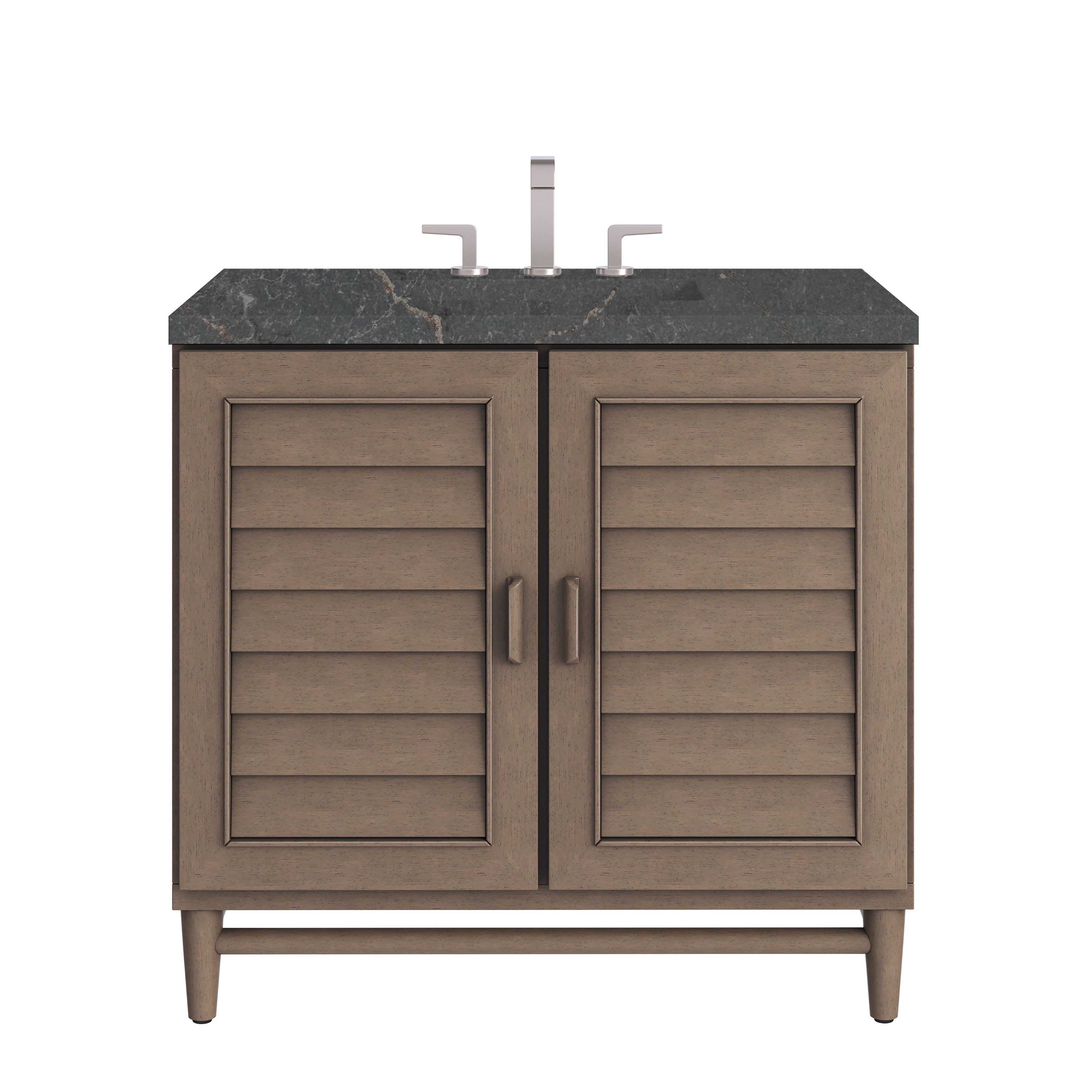 James Martin Portland 36" Single Vanity in Whitewashed Walnut with 3cm Countertop