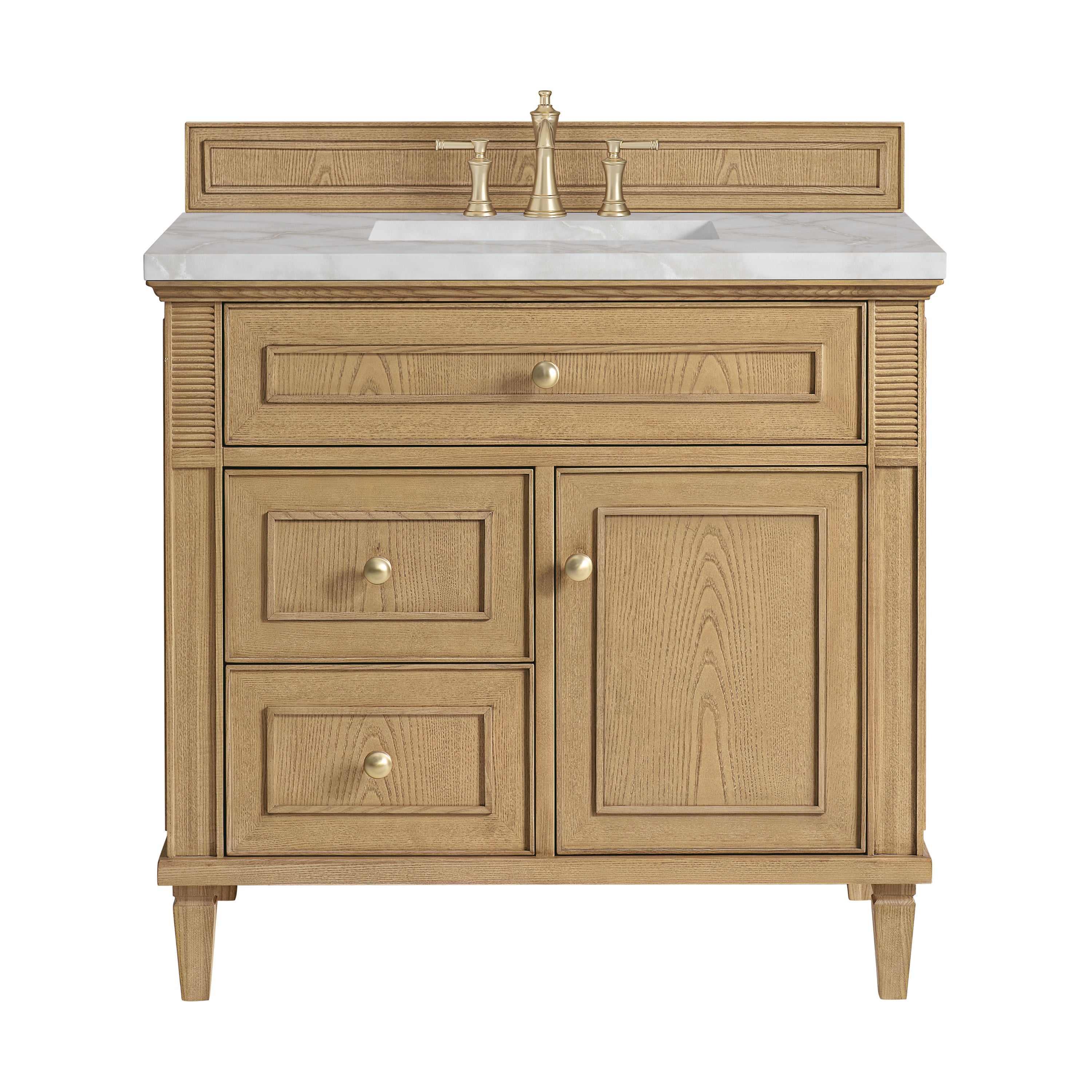 James Martin Lorelai 36" Single Vanity in Light Natural Oak with 3cm Countertop