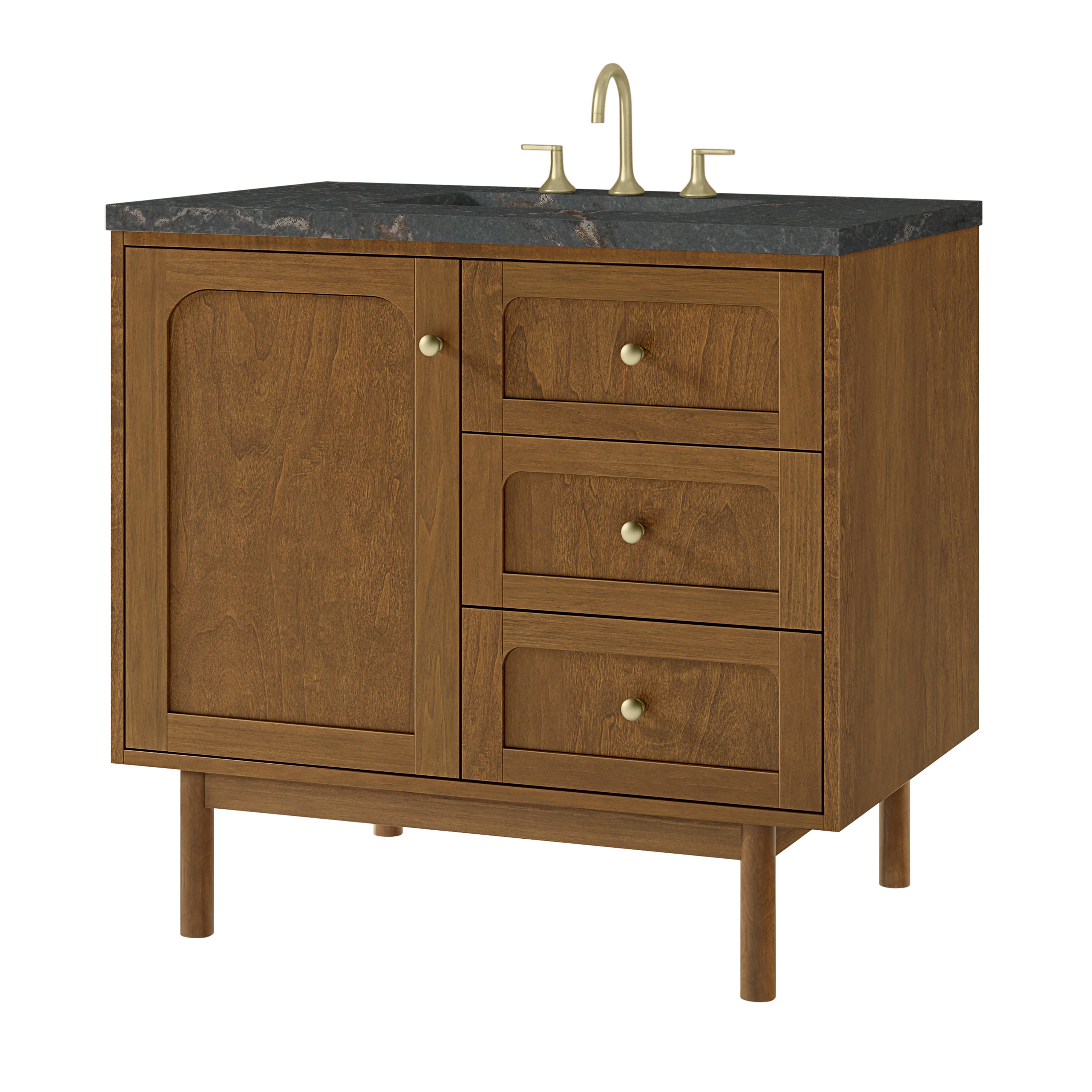 James Martin Laurent 36" Single Vanity in Honey Oak with 3cm Countertop