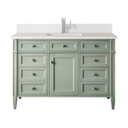 James Martin Brittany 48" Single Vanity in Sage Green with 3cm Countertop