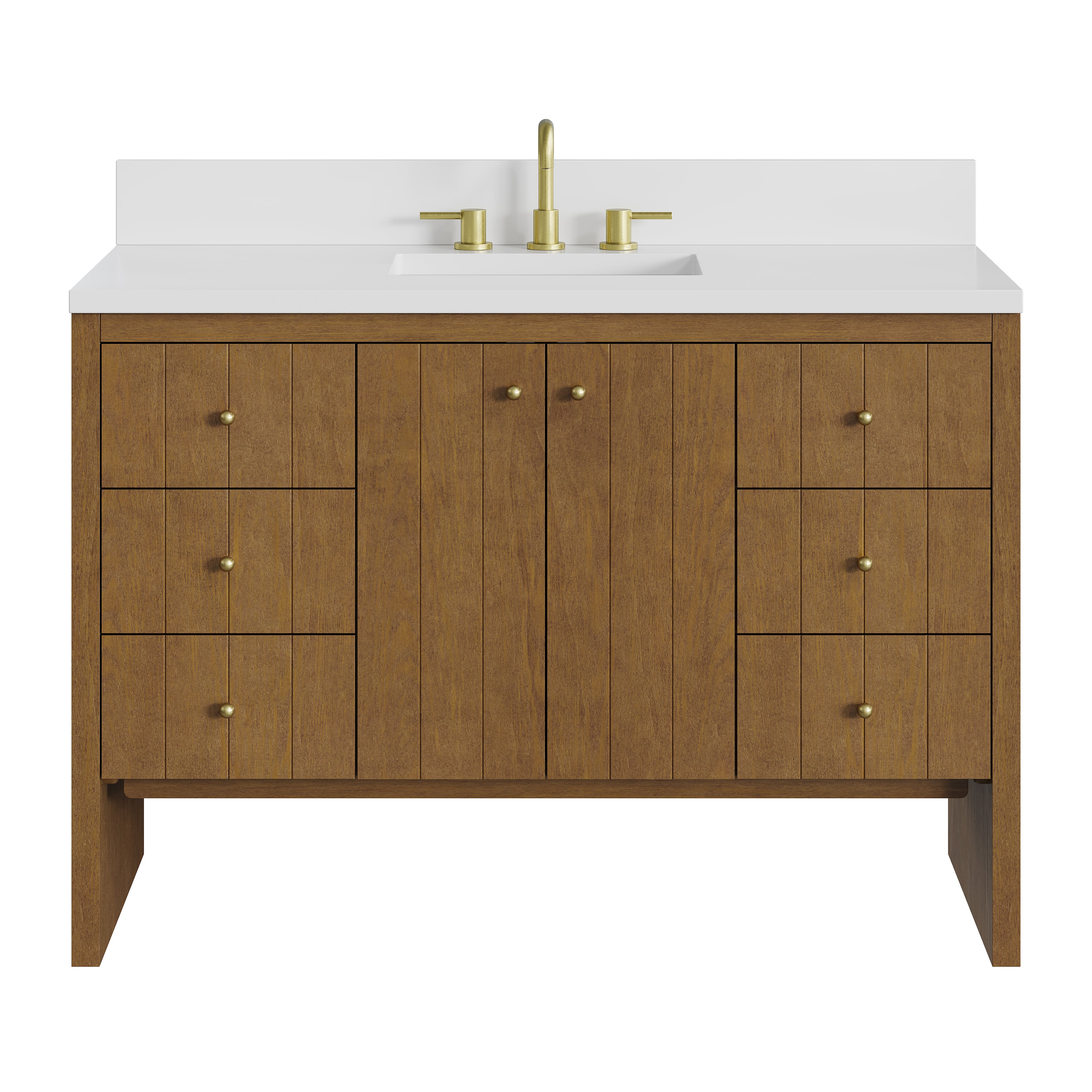James Martin Hudson 48" Single Vanity in Honey Oak with 3cm Countertop
