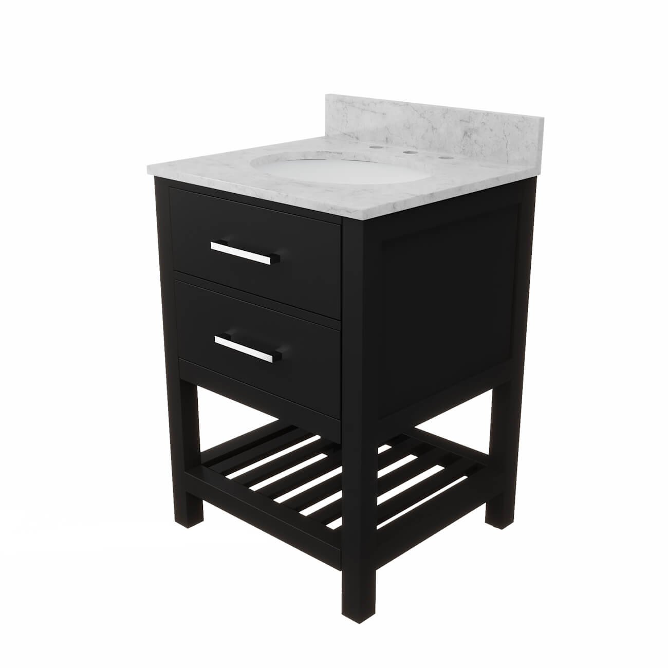 MAIDSTONE Holden 24 Inch Birch and Oak Console Vanity