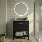 MAIDSTONE Holden 24 Inch Birch and Oak Console Vanity