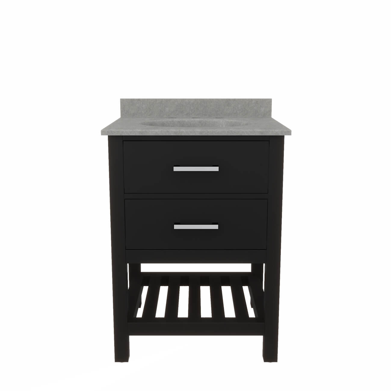 MAIDSTONE Holden 24 Inch Birch and Oak Console Vanity
