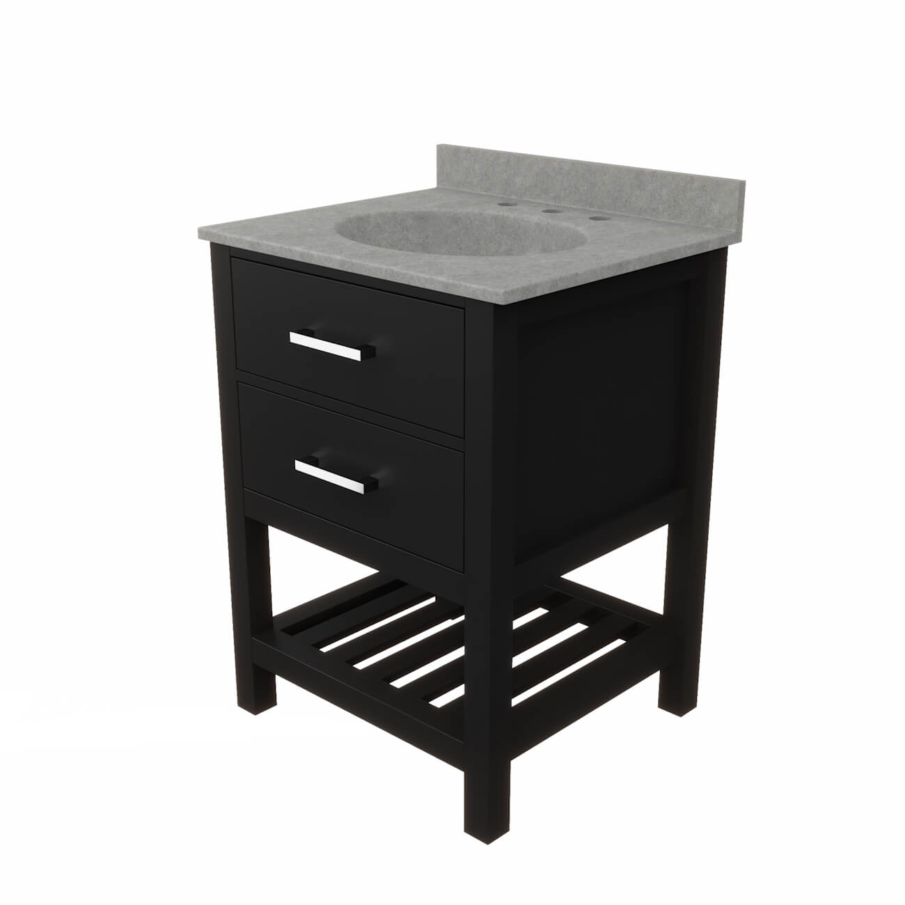 MAIDSTONE Holden 24 Inch Birch and Oak Console Vanity