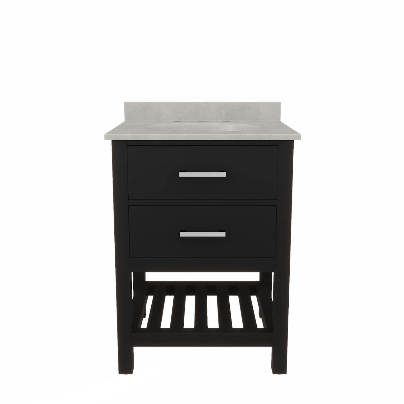 MAIDSTONE Holden 24 Inch Birch and Oak Console Vanity