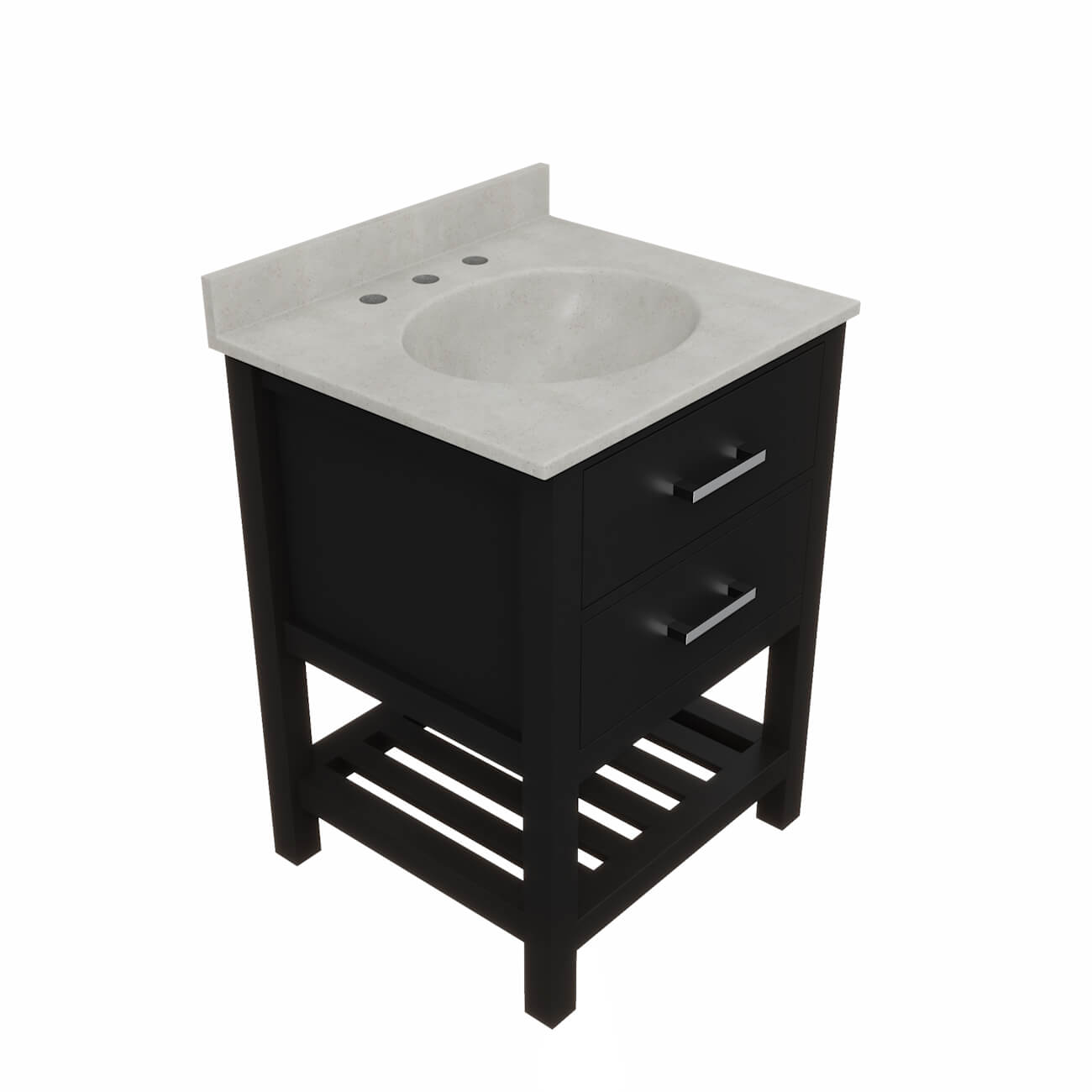 MAIDSTONE Holden 24 Inch Birch and Oak Console Vanity
