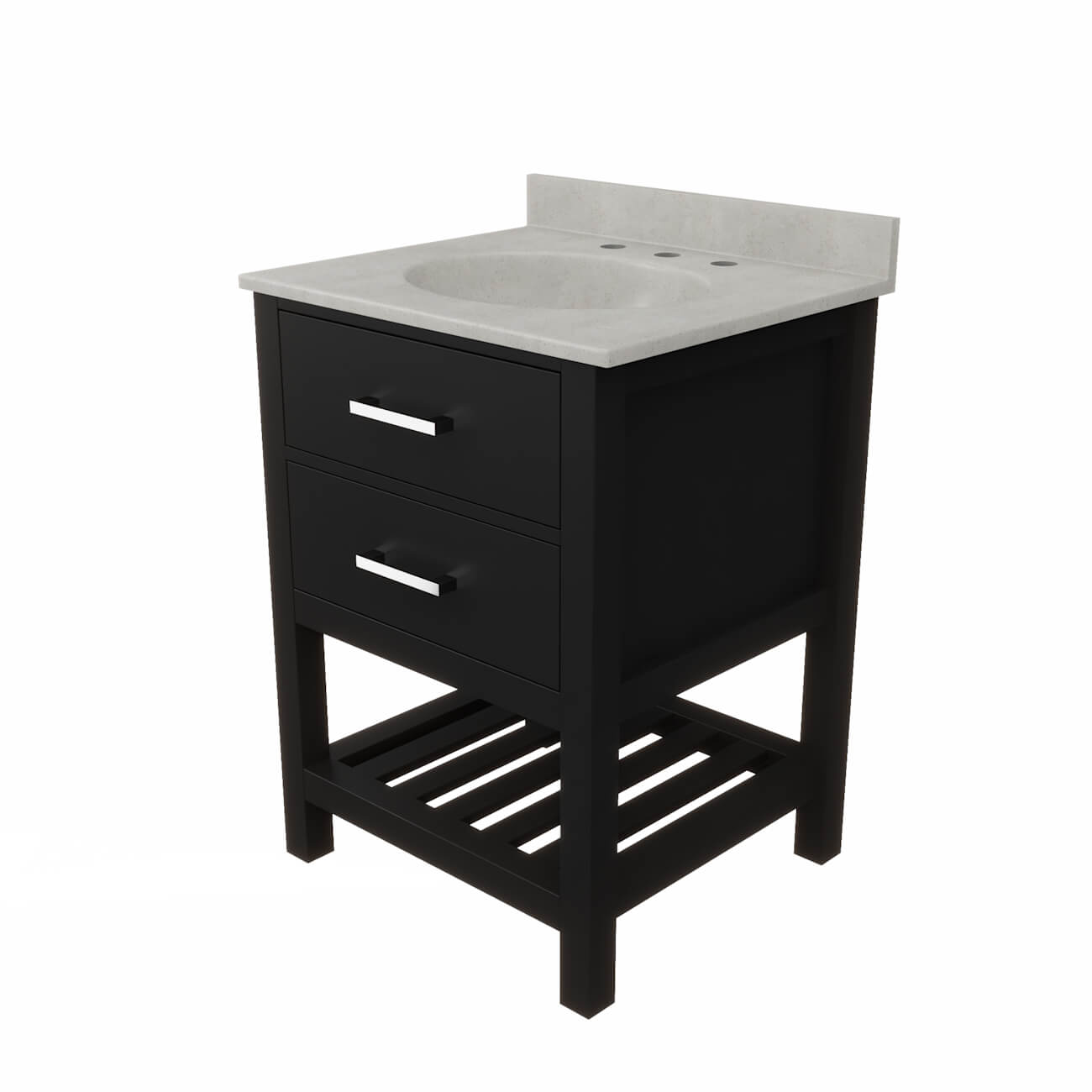 MAIDSTONE Holden 24 Inch Birch and Oak Console Vanity