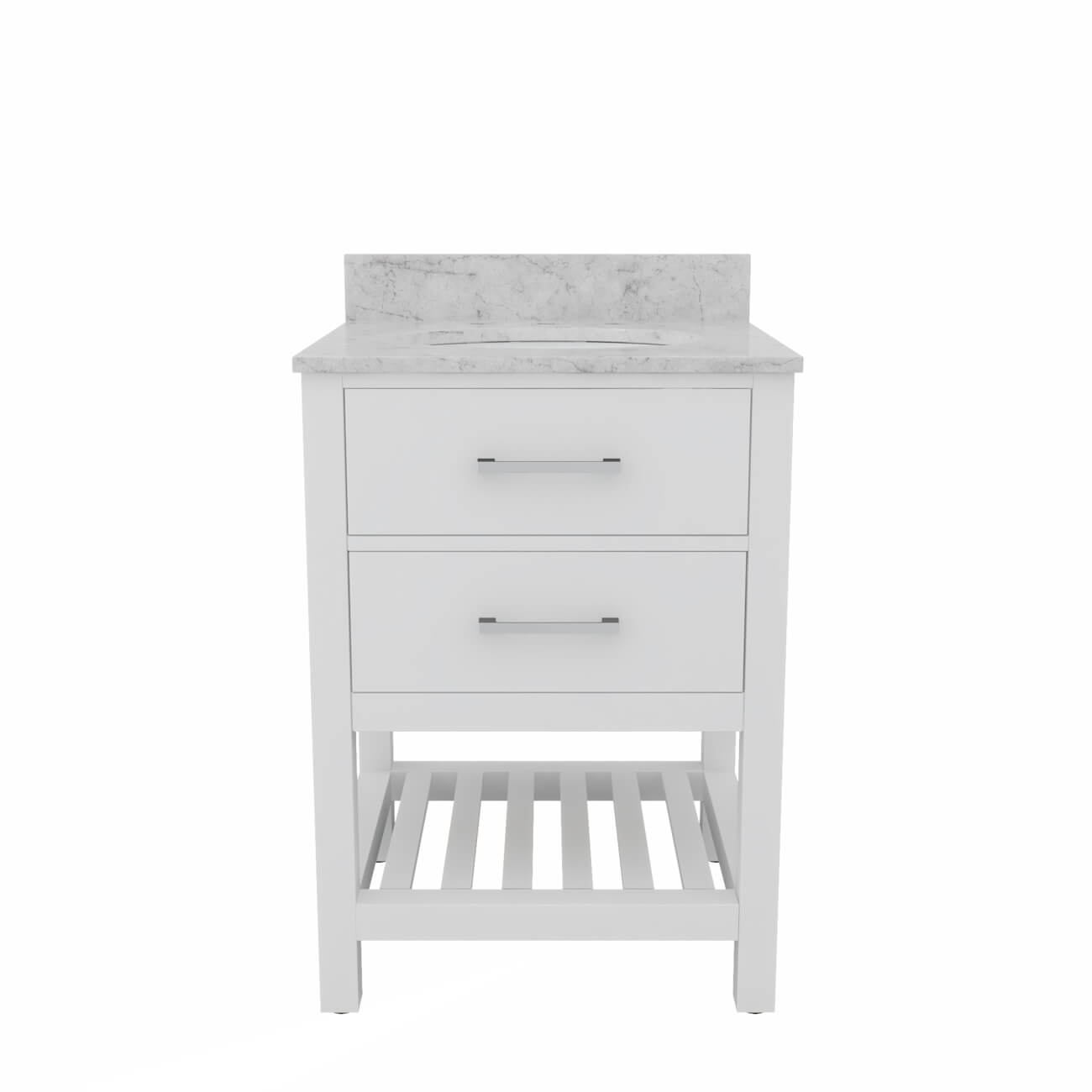 MAIDSTONE Holden 24 Inch Birch and Oak Console Vanity