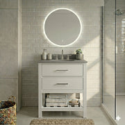 MAIDSTONE Holden 24 Inch Birch and Oak Console Vanity