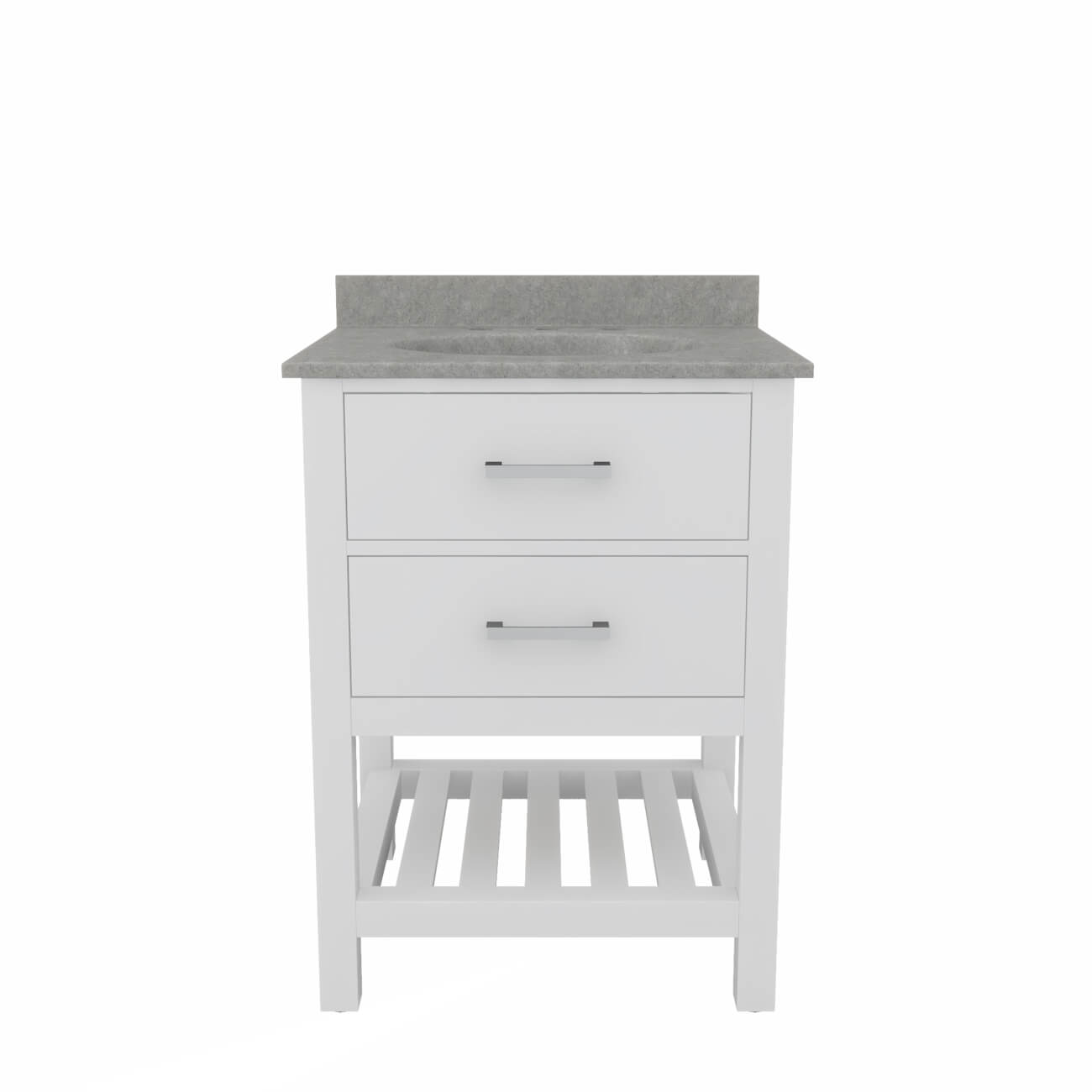 MAIDSTONE Holden 24 Inch Birch and Oak Console Vanity