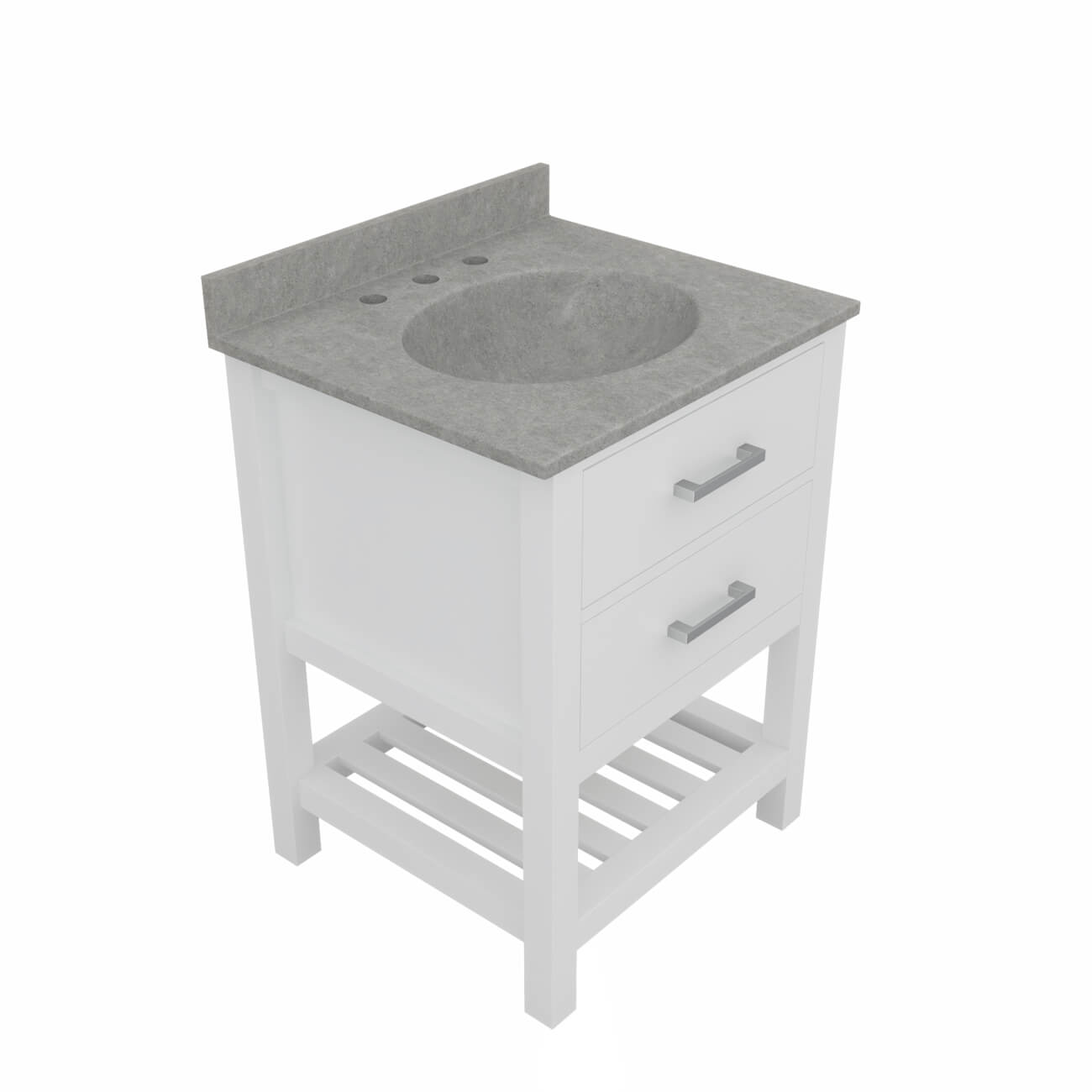 MAIDSTONE Holden 24 Inch Birch and Oak Console Vanity