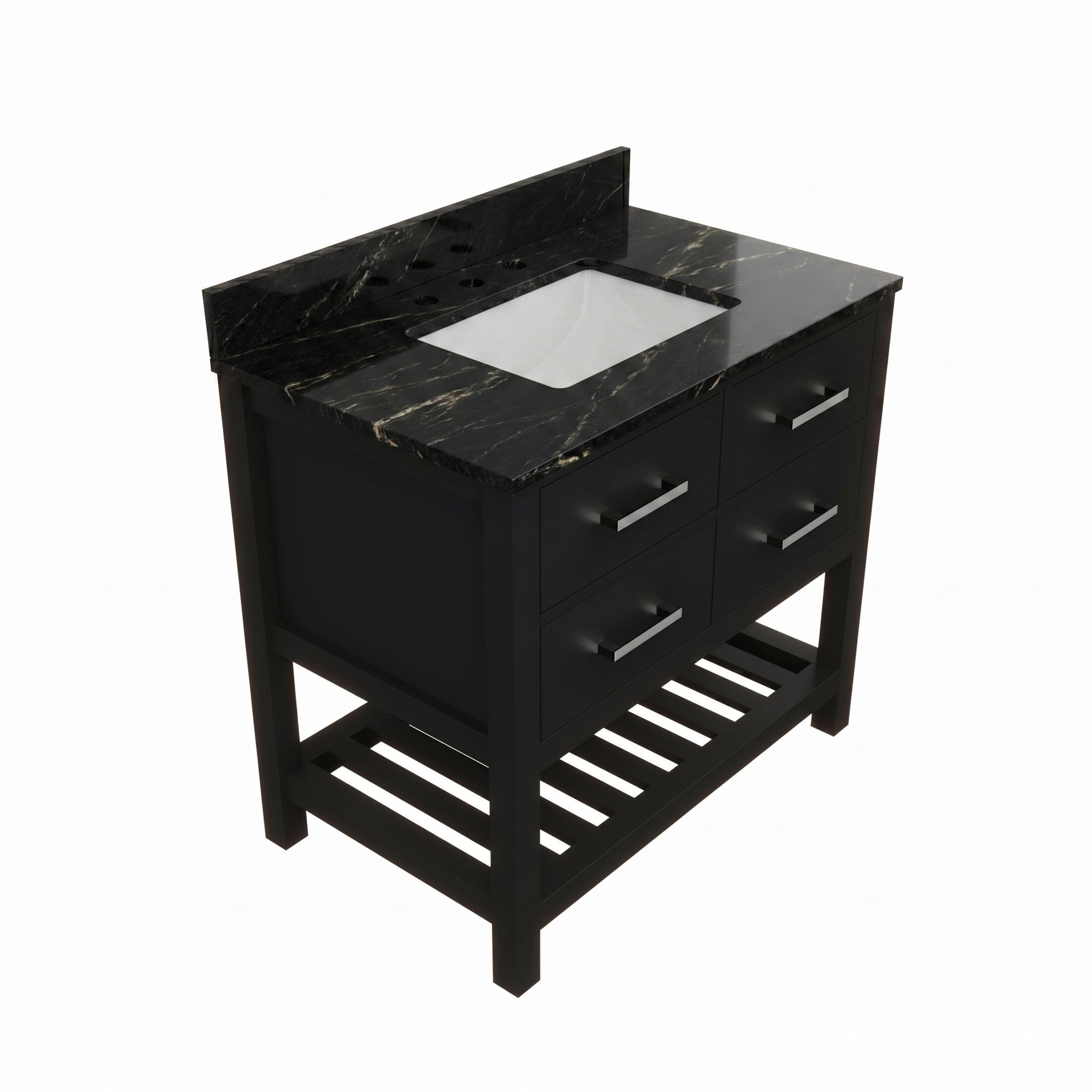 MAIDSTONE Holden 36 Inch Birch and Oak Console Vanity