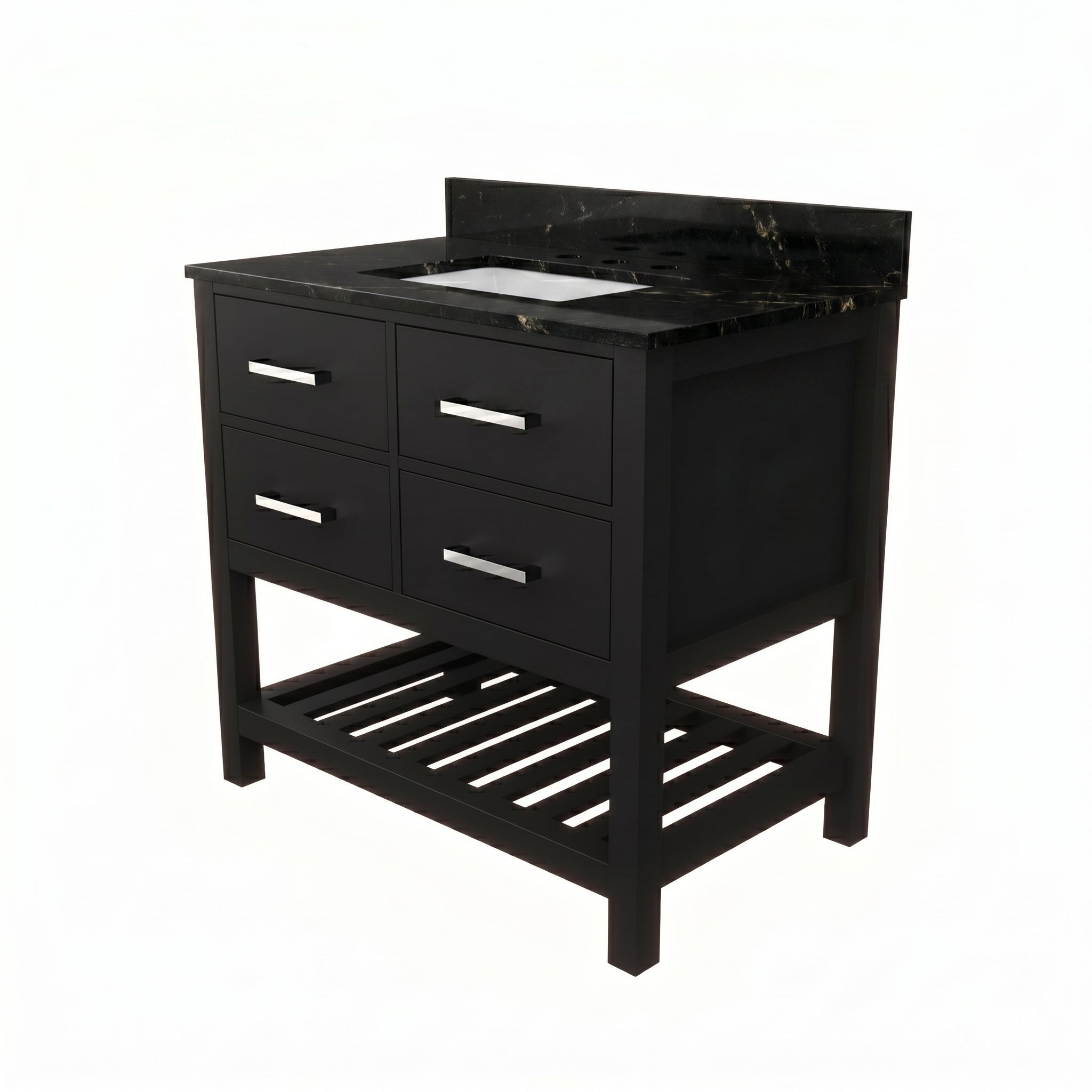 MAIDSTONE Holden 36 Inch Birch and Oak Console Vanity