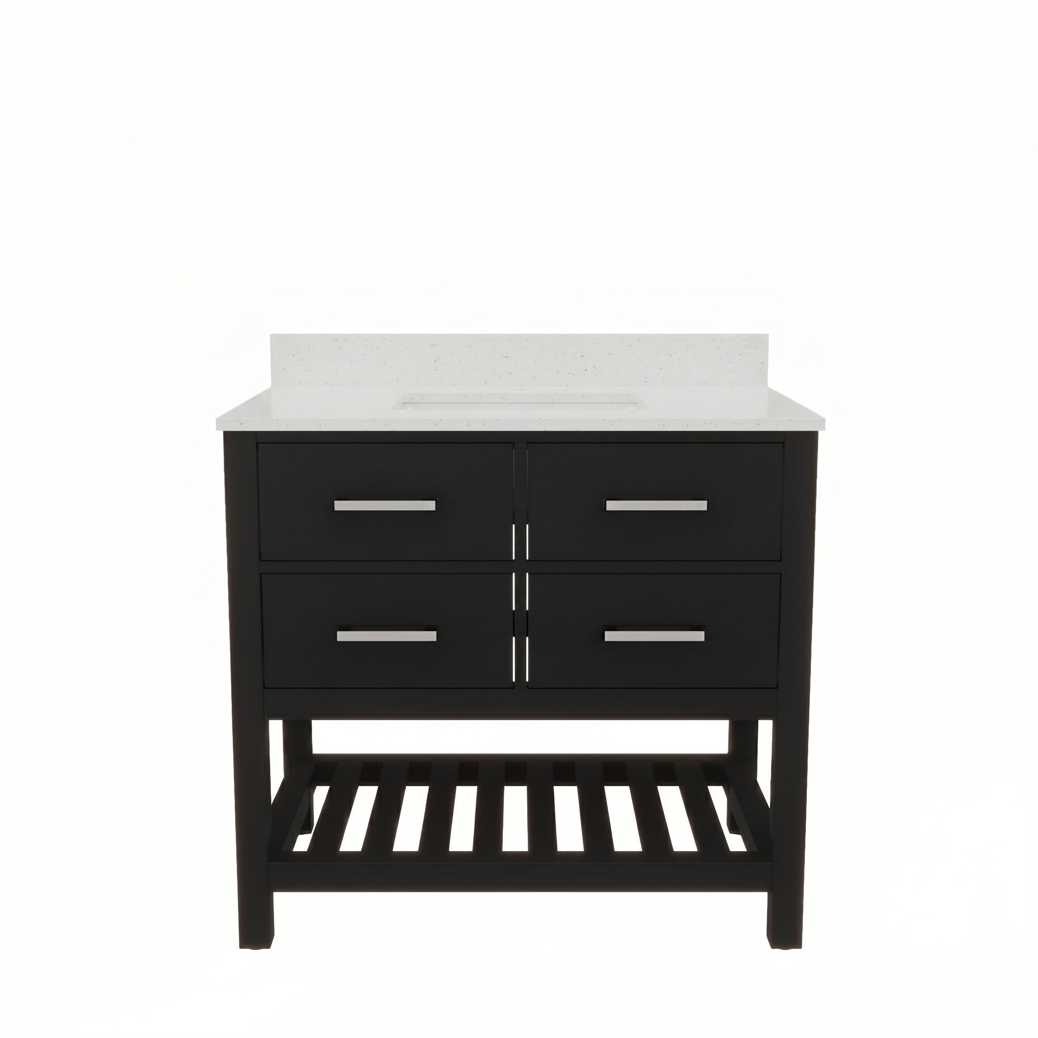 MAIDSTONE Holden 36 Inch Birch and Oak Console Vanity