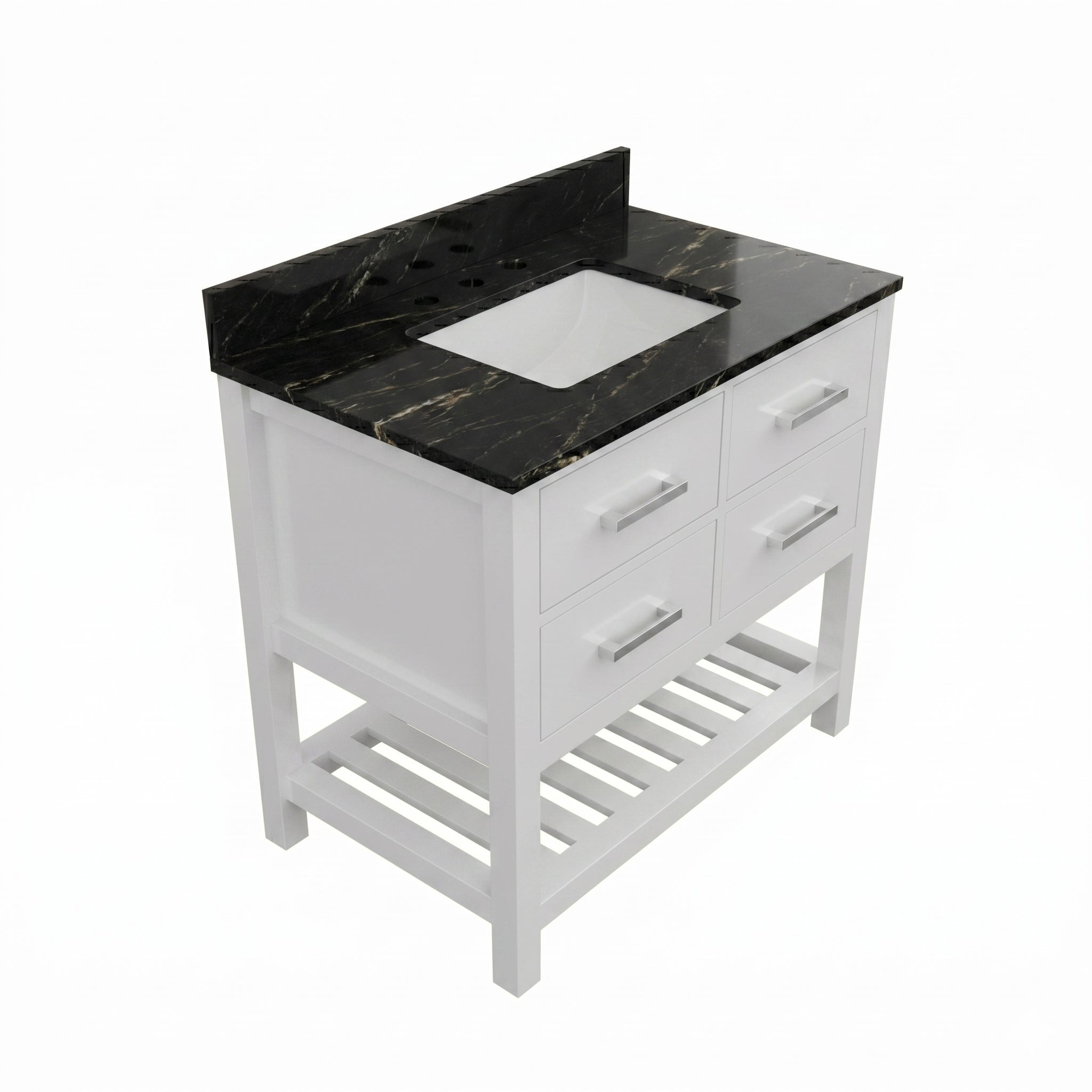 MAIDSTONE Holden 36 Inch Birch and Oak Console Vanity