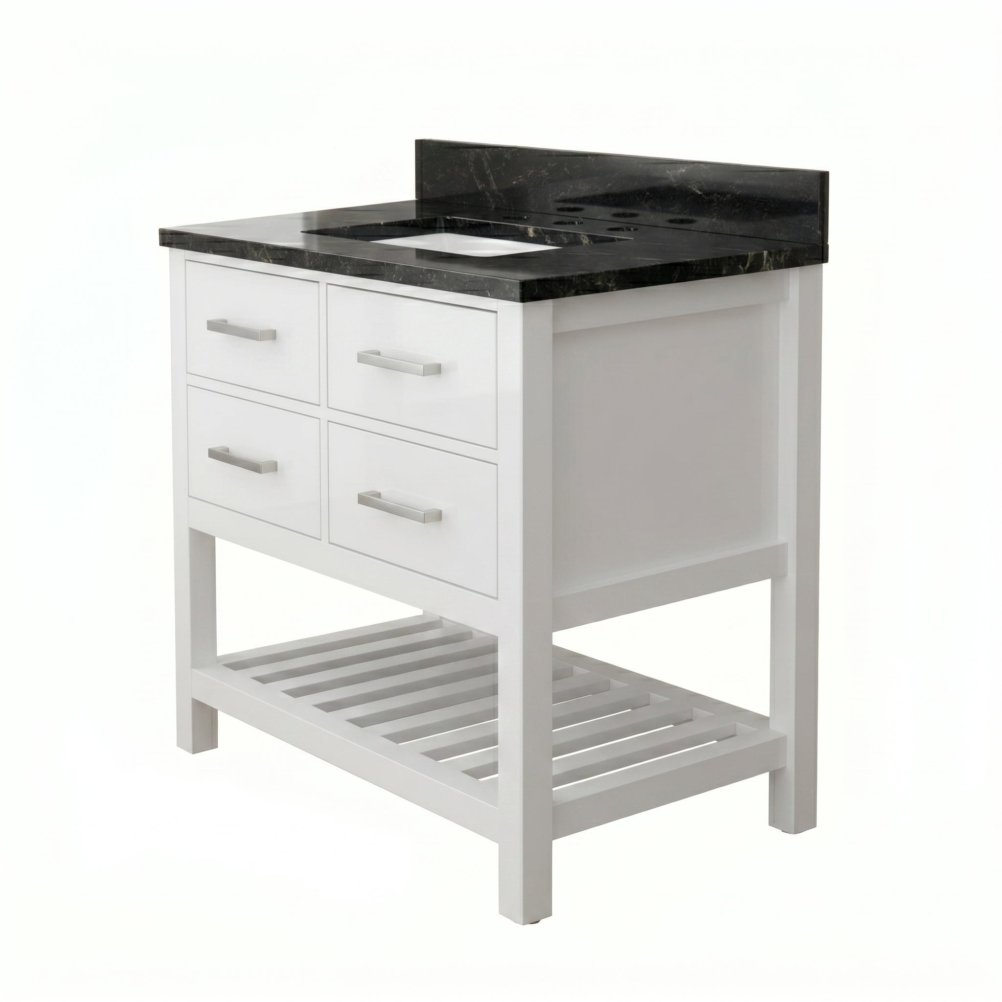 MAIDSTONE Holden 36 Inch Birch and Oak Console Vanity