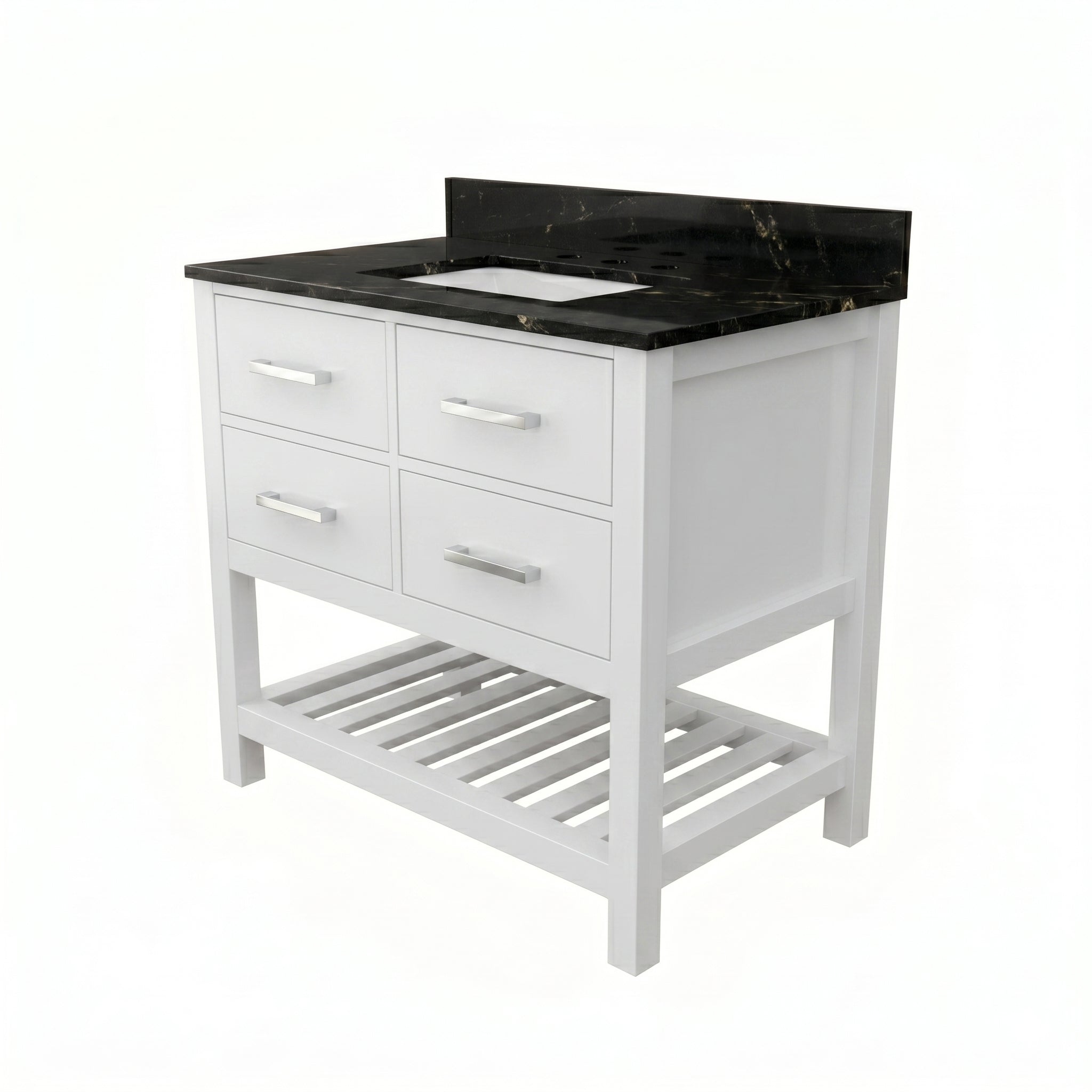 MAIDSTONE Holden 36 Inch Birch and Oak Console Vanity