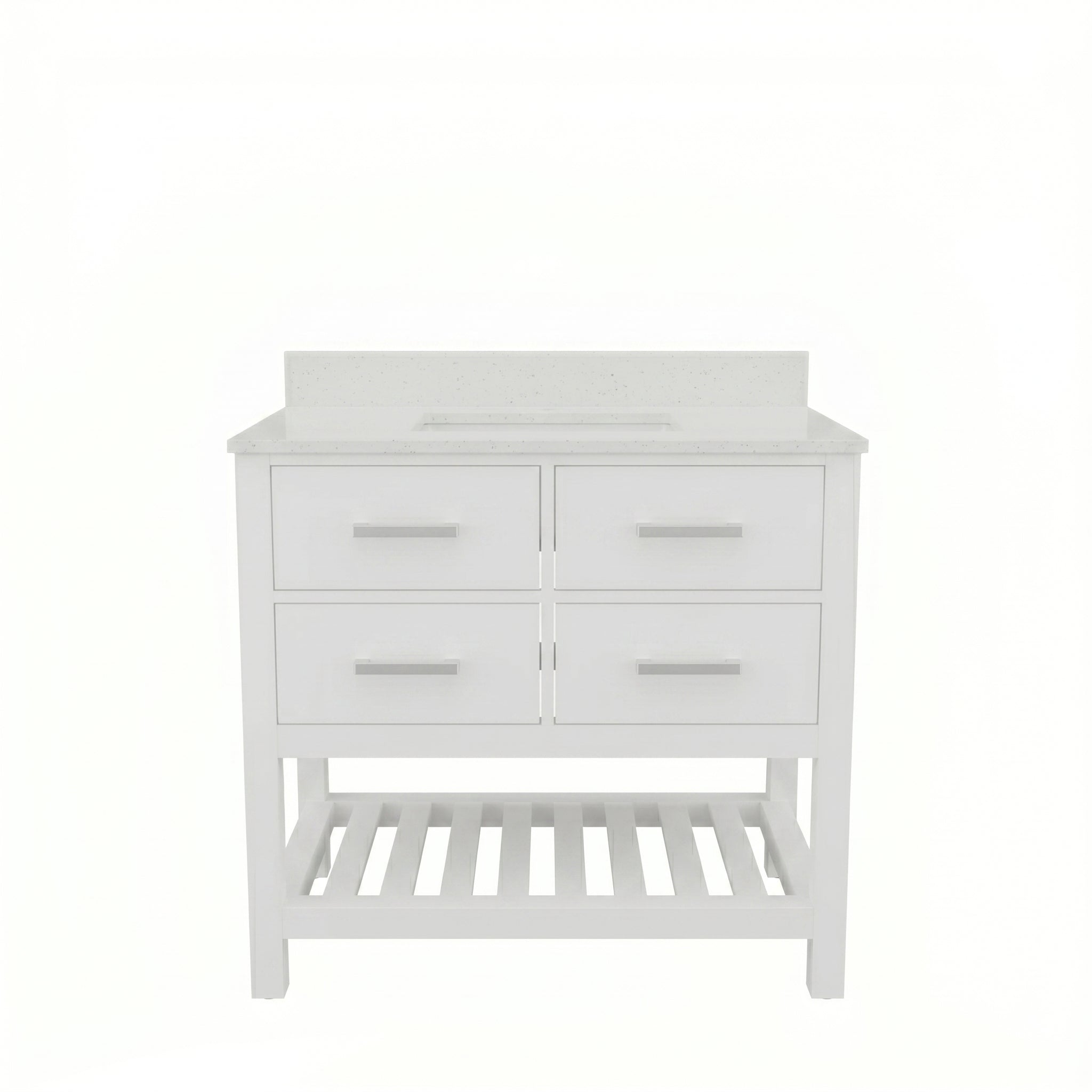 MAIDSTONE Holden 36 Inch Birch and Oak Console Vanity