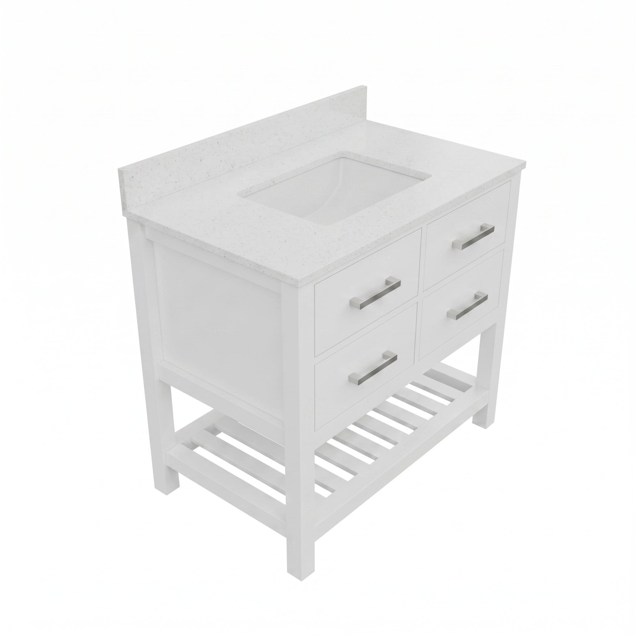 MAIDSTONE Holden 36 Inch Birch and Oak Console Vanity
