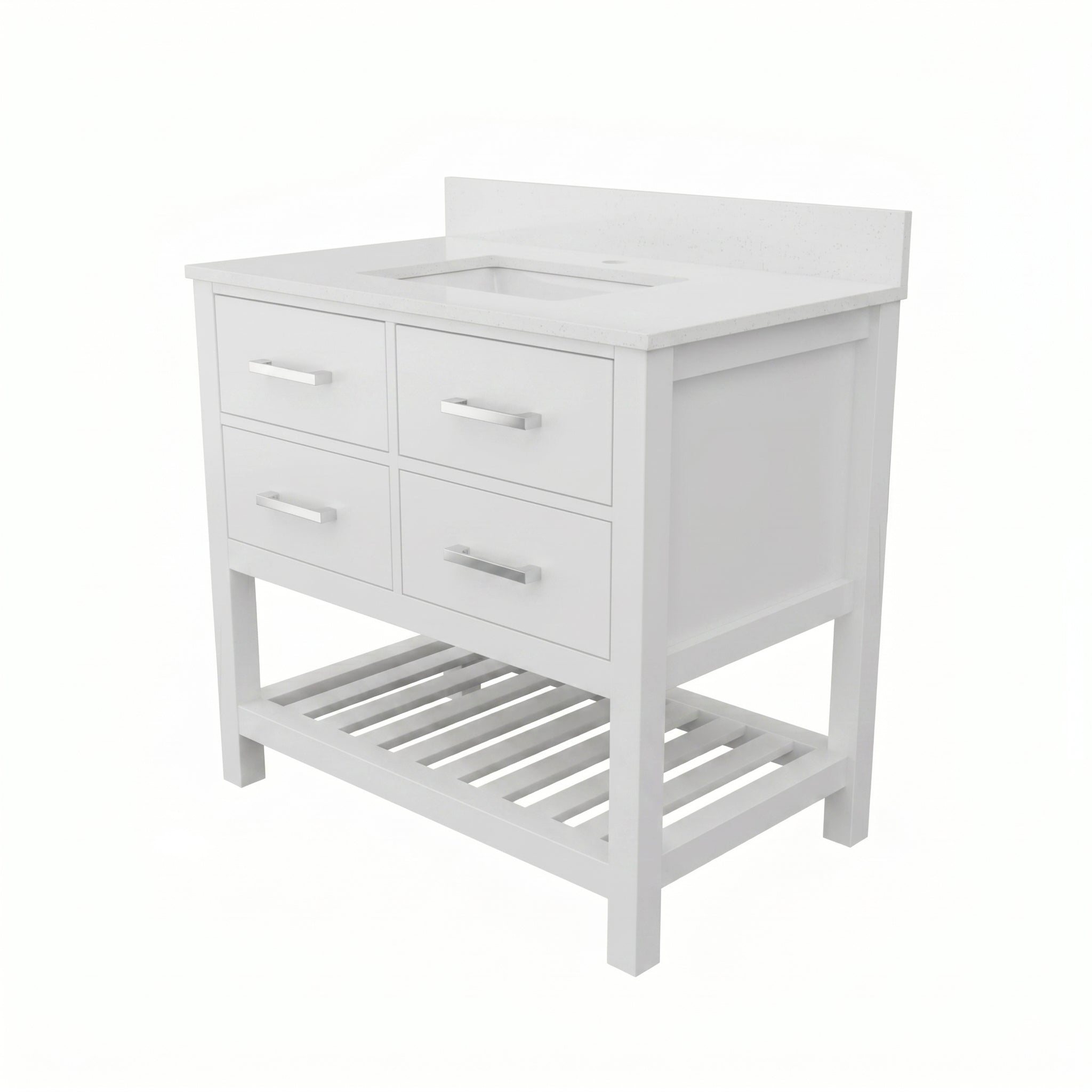 MAIDSTONE Holden 36 Inch Birch and Oak Console Vanity