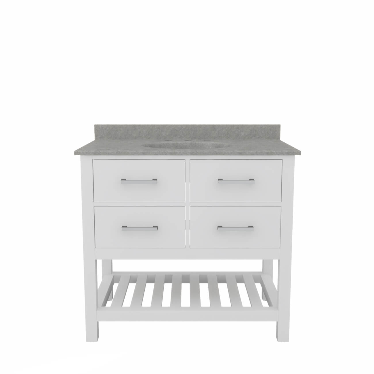 MAIDSTONE Holden 36 Inch Birch and Oak Console Vanity
