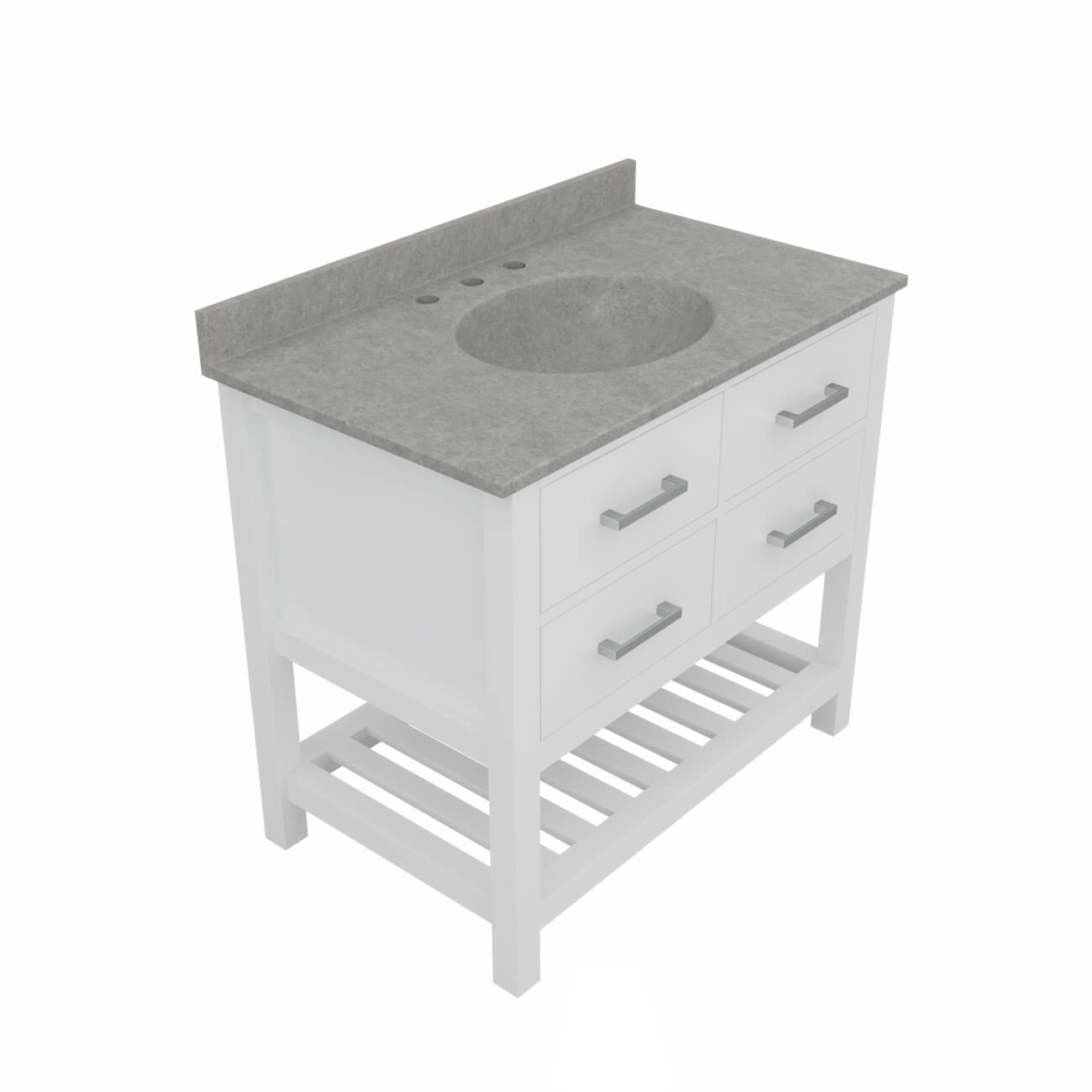 MAIDSTONE Holden 36 Inch Birch and Oak Console Vanity