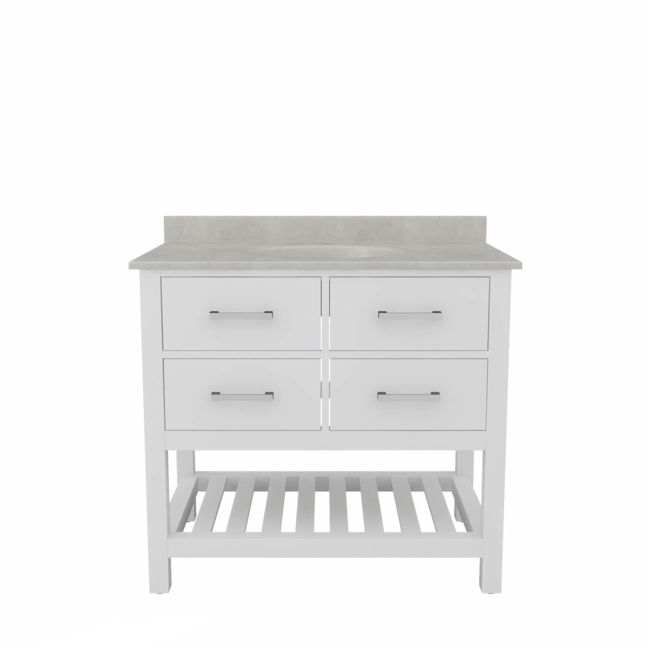 MAIDSTONE Holden 36 Inch Birch and Oak Console Vanity
